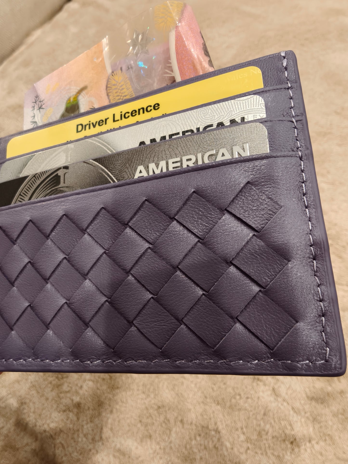 Mel - Woven Leather Card Holder