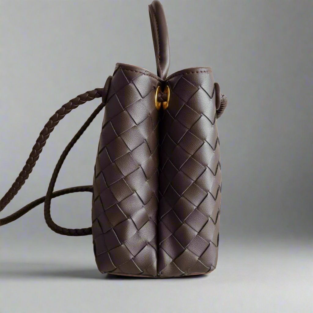Aria - Crosswoven Leather Shoulder Bag – Dual Compartment