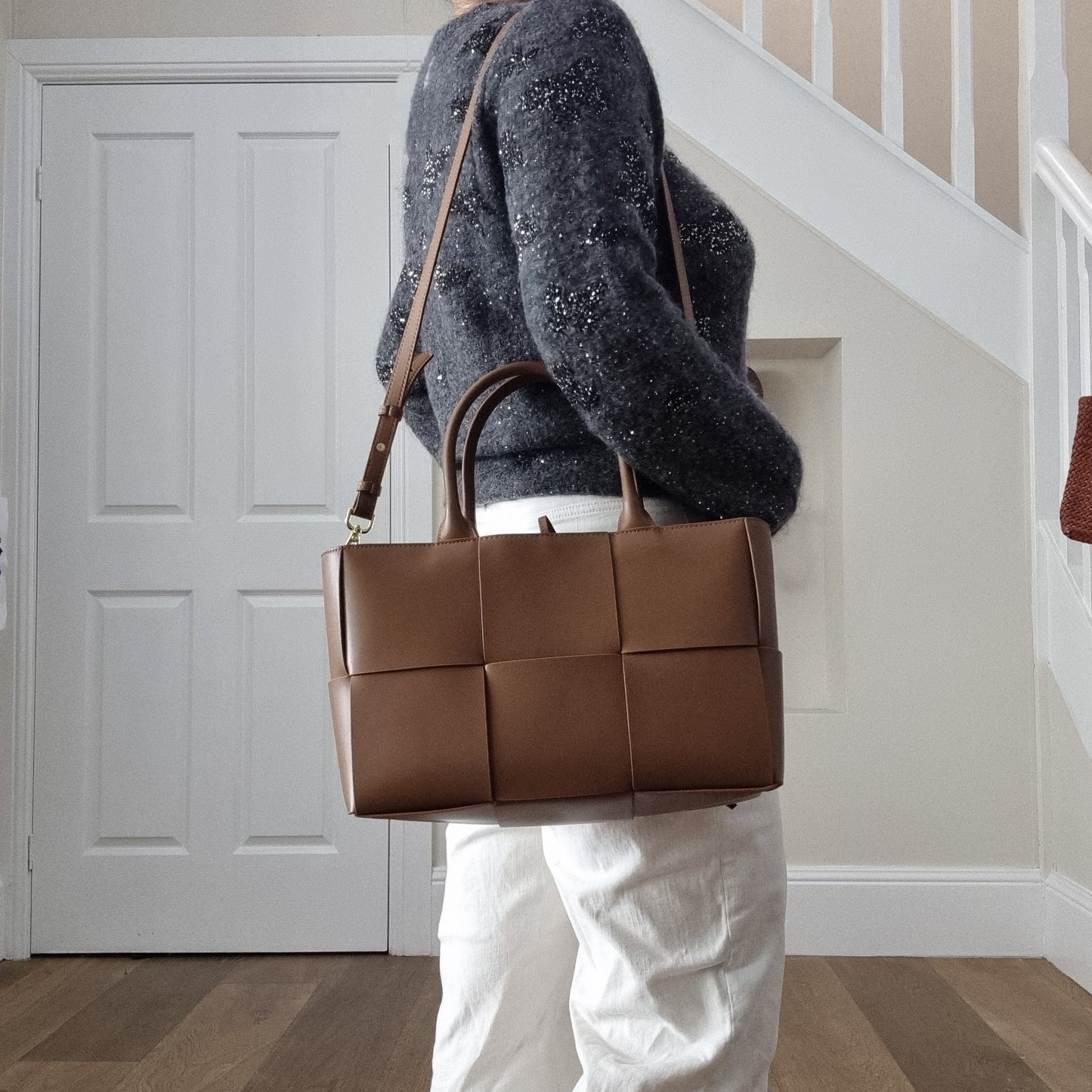Mila - Woven tote Bag - Leather Fashion Handheld & Crossbody Shoulder Bag