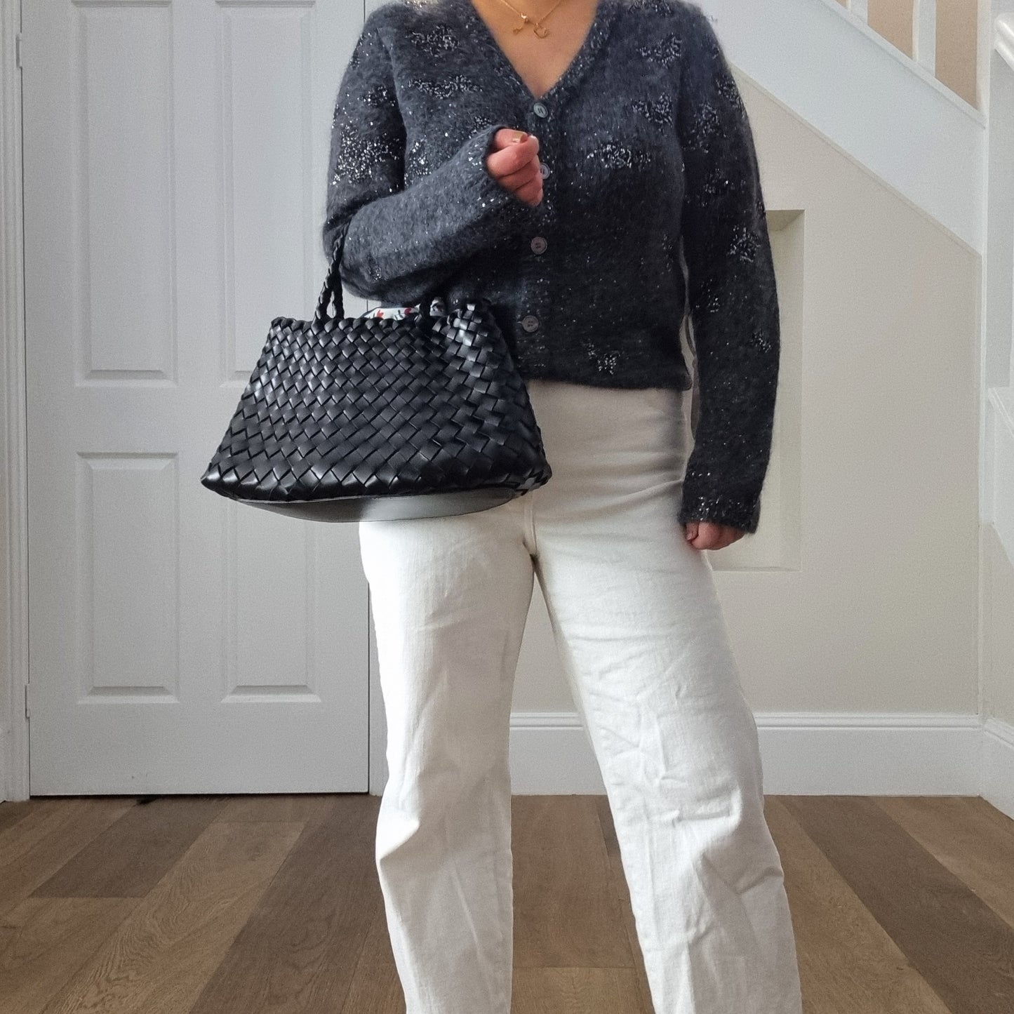 Diana - Medium Woven Leather Bag