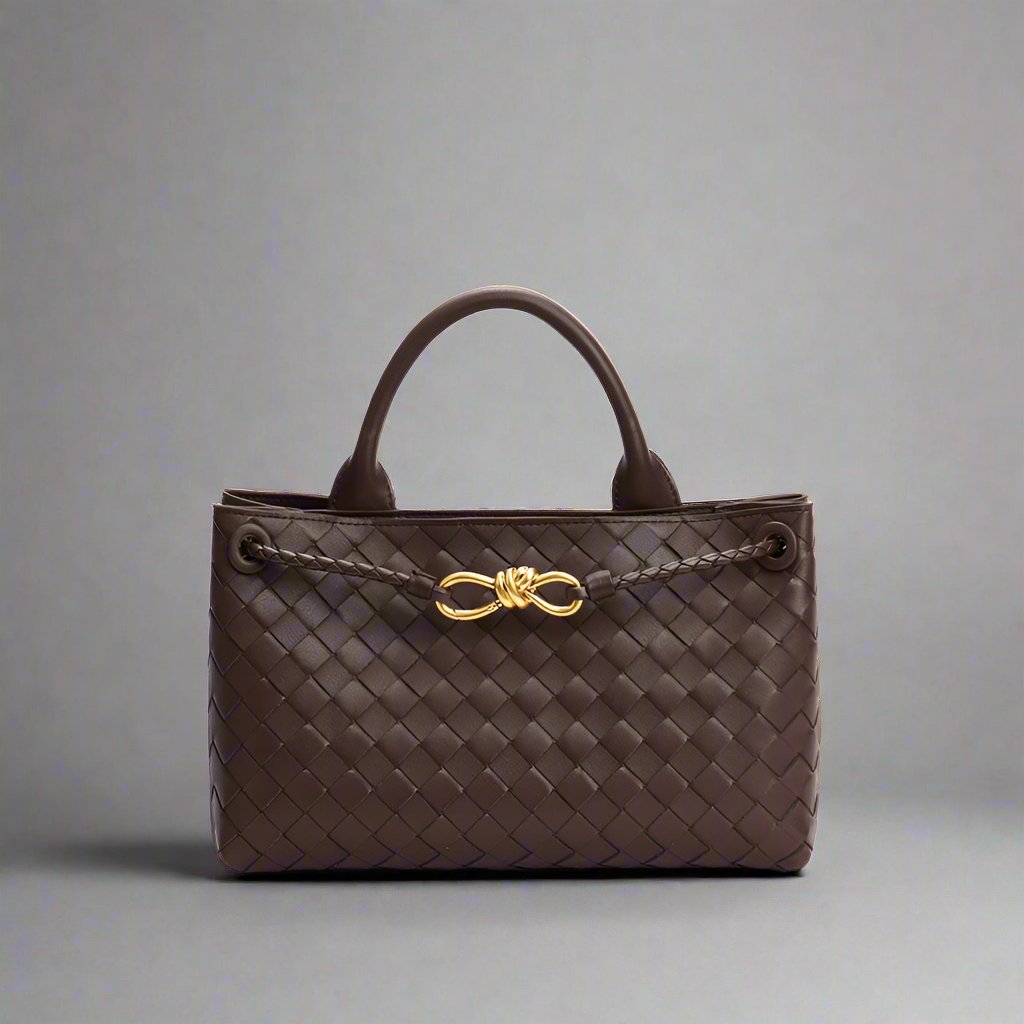 Aria - Crosswoven Leather Shoulder Bag – Dual Compartment