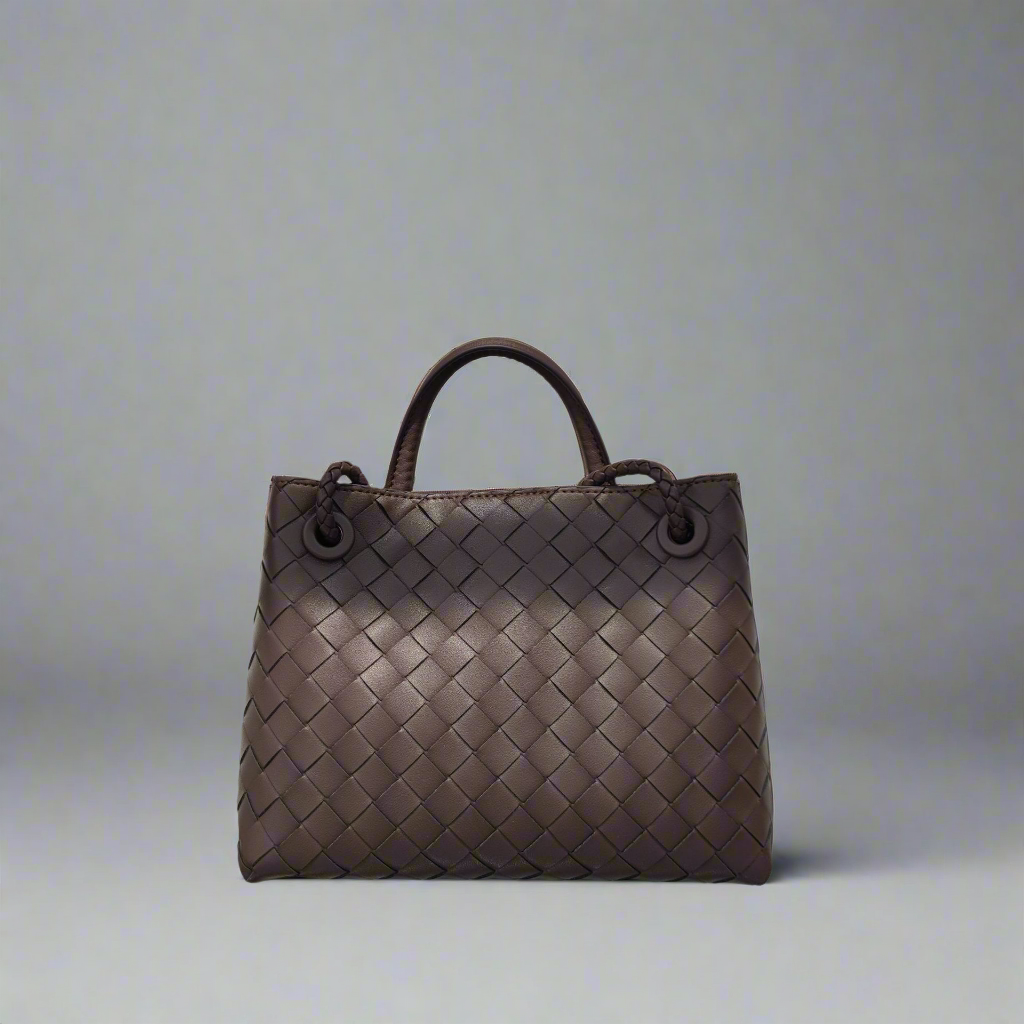 Jade - Crosswoven Leather Shoulder Bag – Dual Compartment