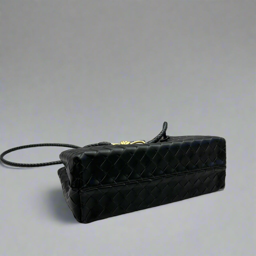 Aria - Crosswoven Leather Shoulder Bag – Dual Compartment