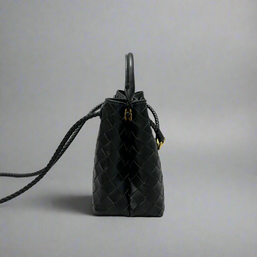 Aria - Crosswoven Leather Shoulder Bag – Dual Compartment