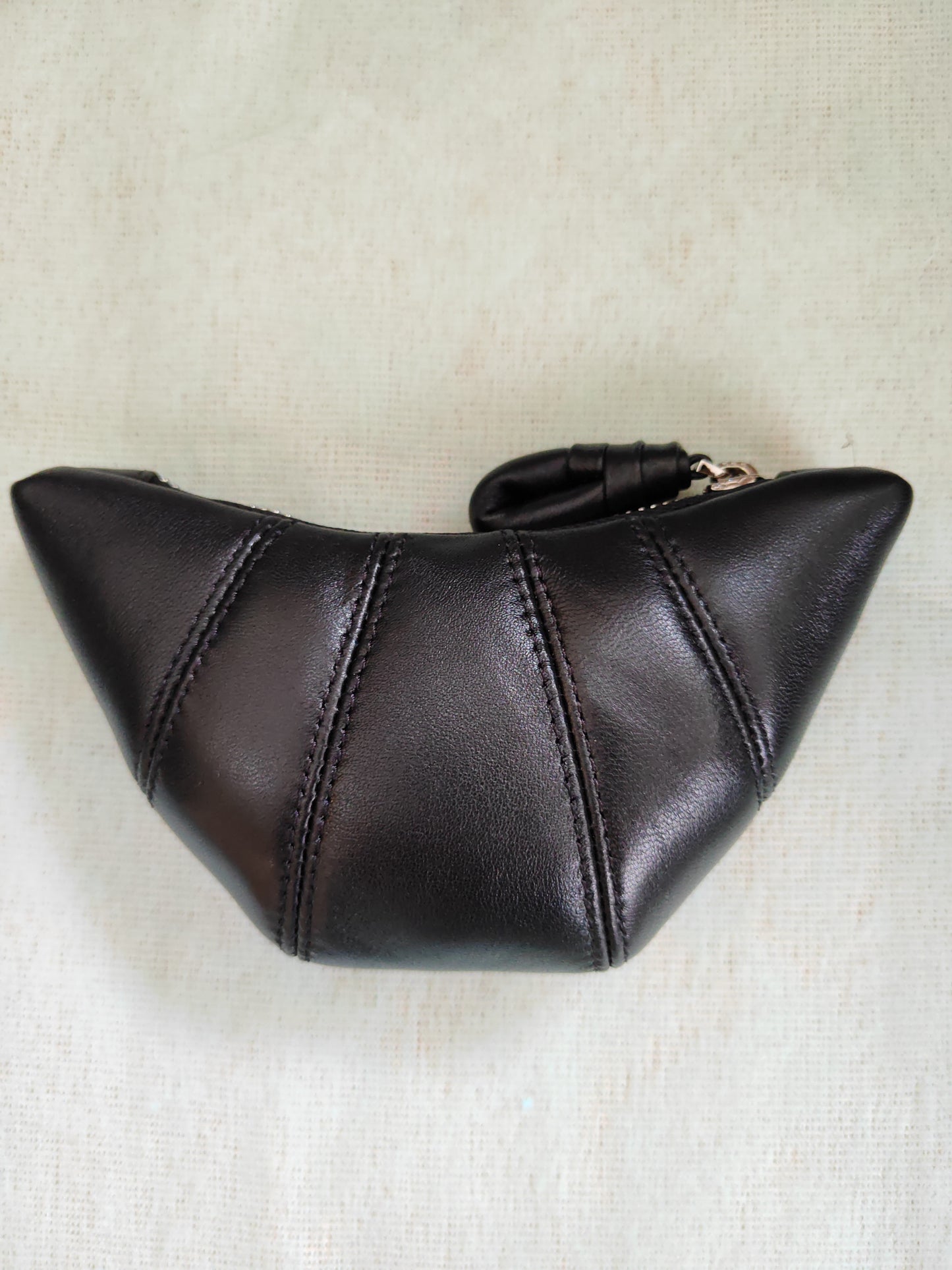Sheepskin Mini Crescent Coin Purse/Lipstick Pouch