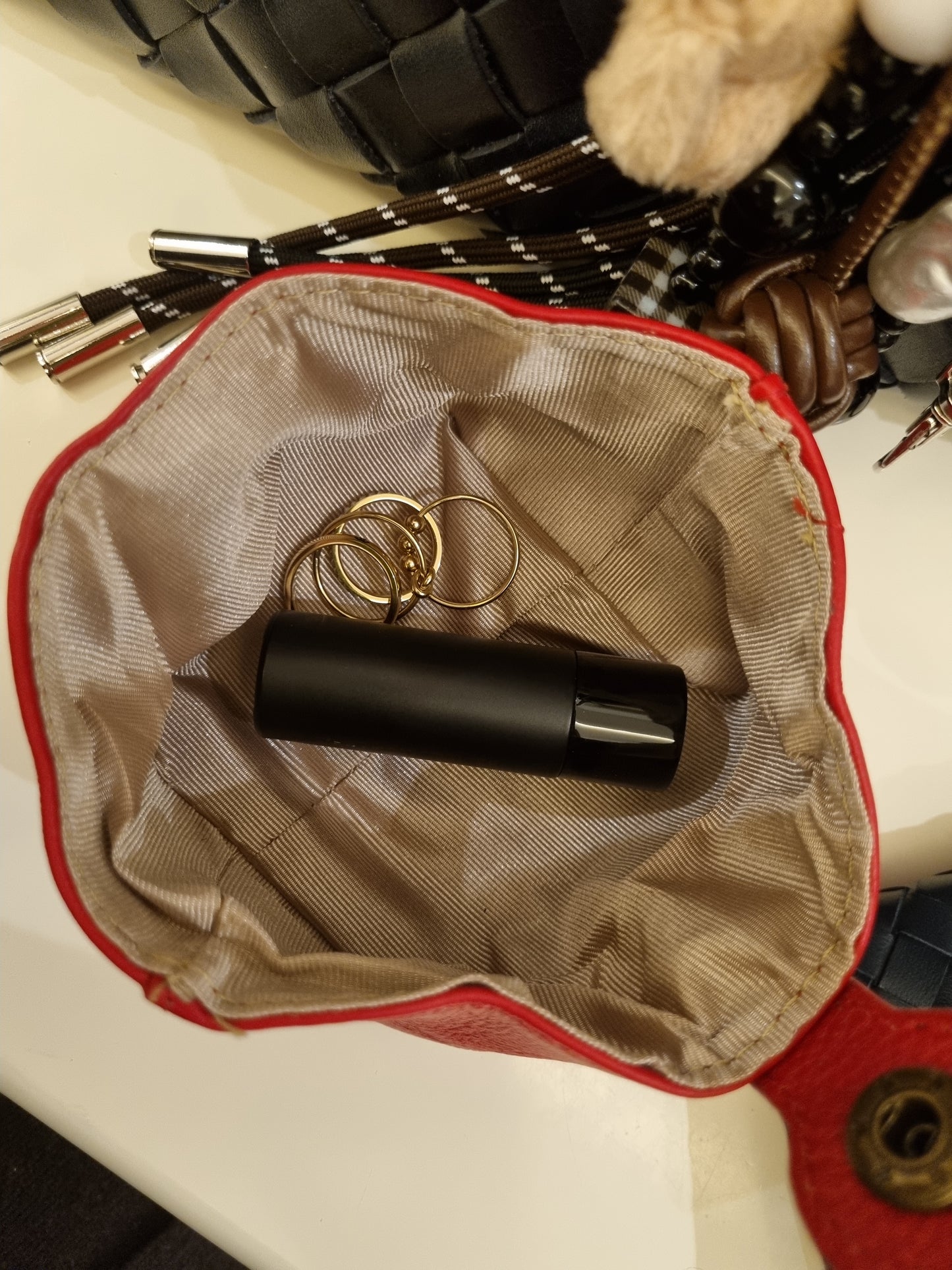 Abby- Genuine leather Square Coin Purse/Lipstick Pouch
