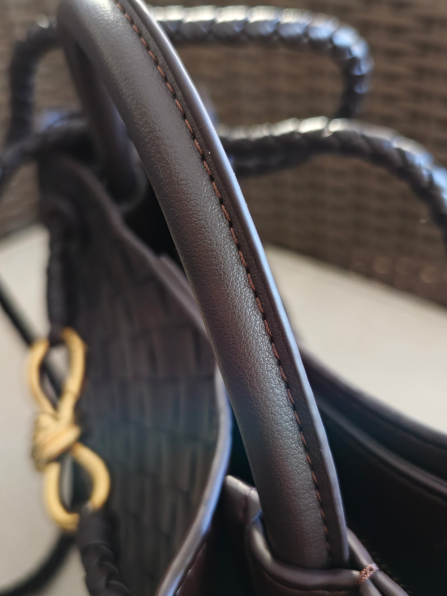 Jade - Crosswoven Leather Shoulder Bag – Dual Compartment