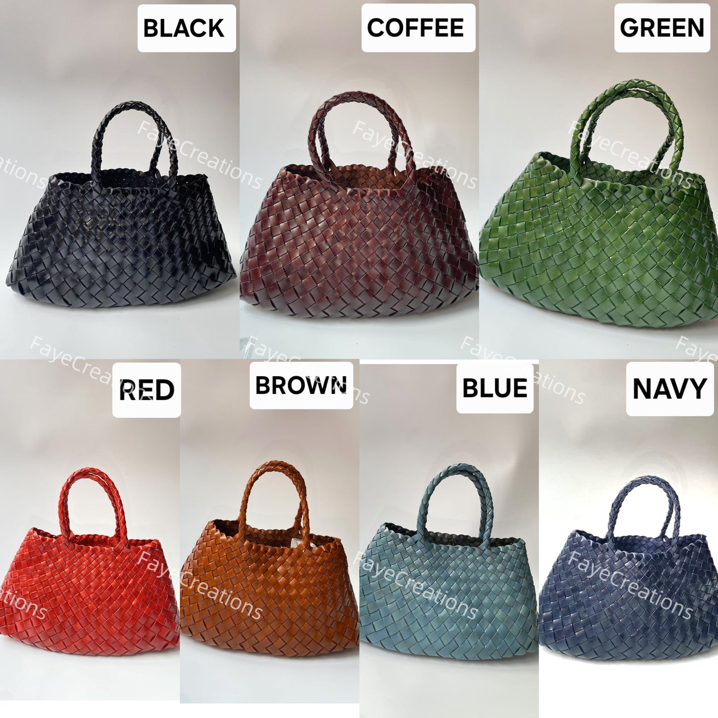 Diana - Medium Woven Leather Bag