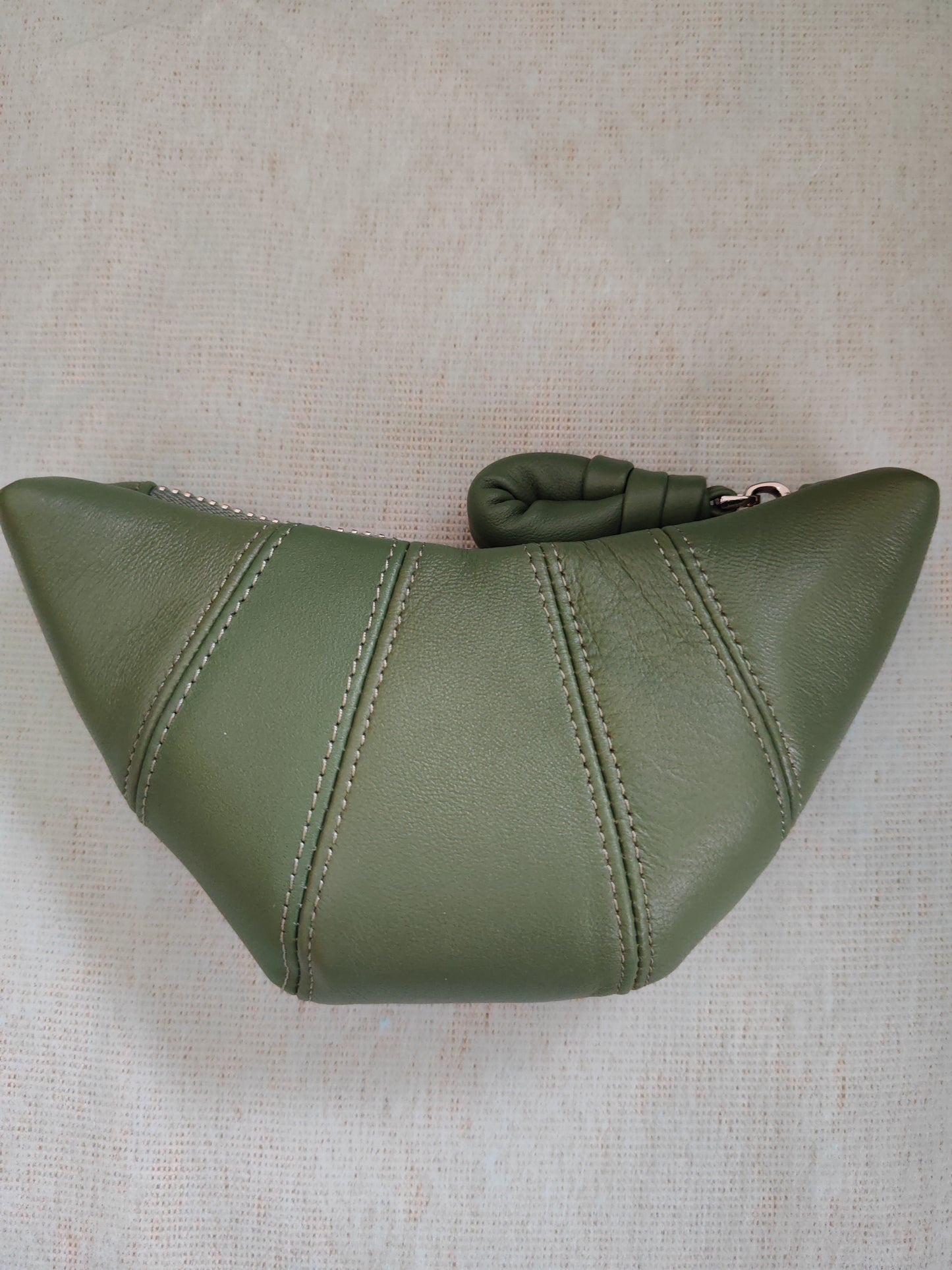 Sheepskin Mini Crescent Coin Purse/Lipstick Pouch
