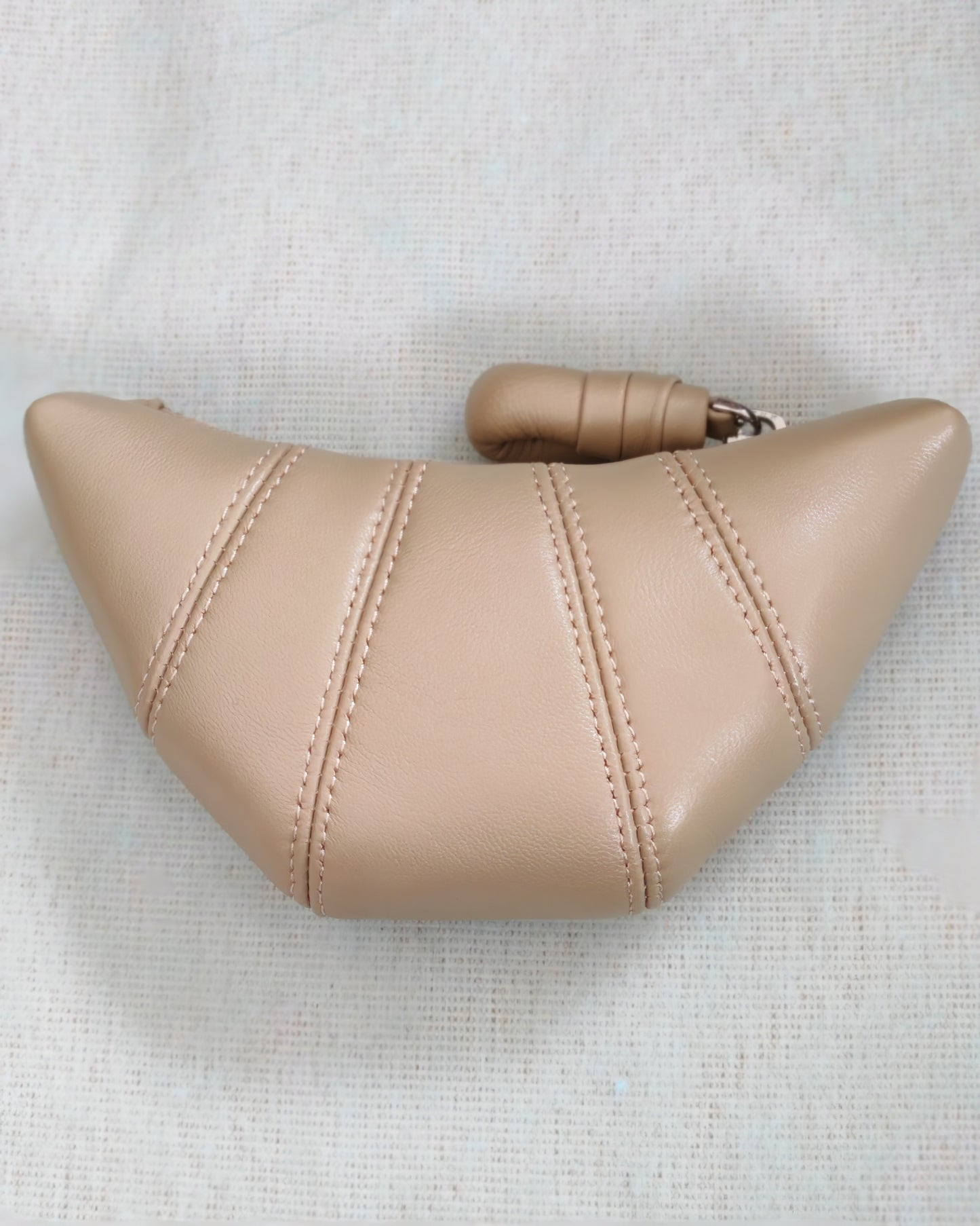 Sheepskin Mini Crescent Coin Purse/Lipstick Pouch