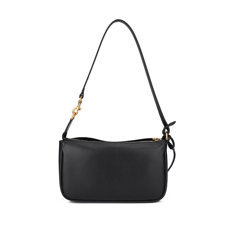Locklyn – Leather Shoulder Bag with Turn-Lock Front Pocket