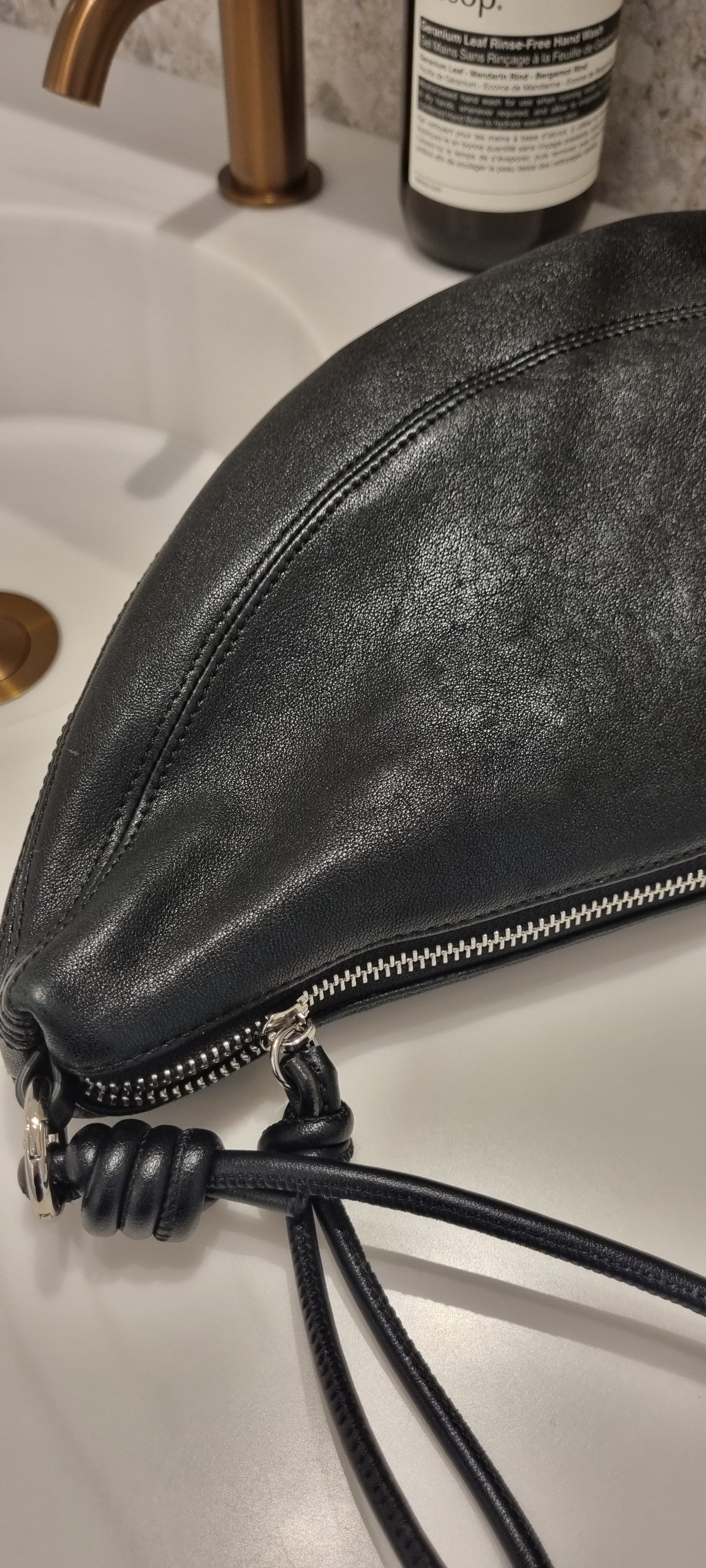 Solara - Genuine Leather Crescent Saddle Bag – Women's Crossbody Shoulder Bag