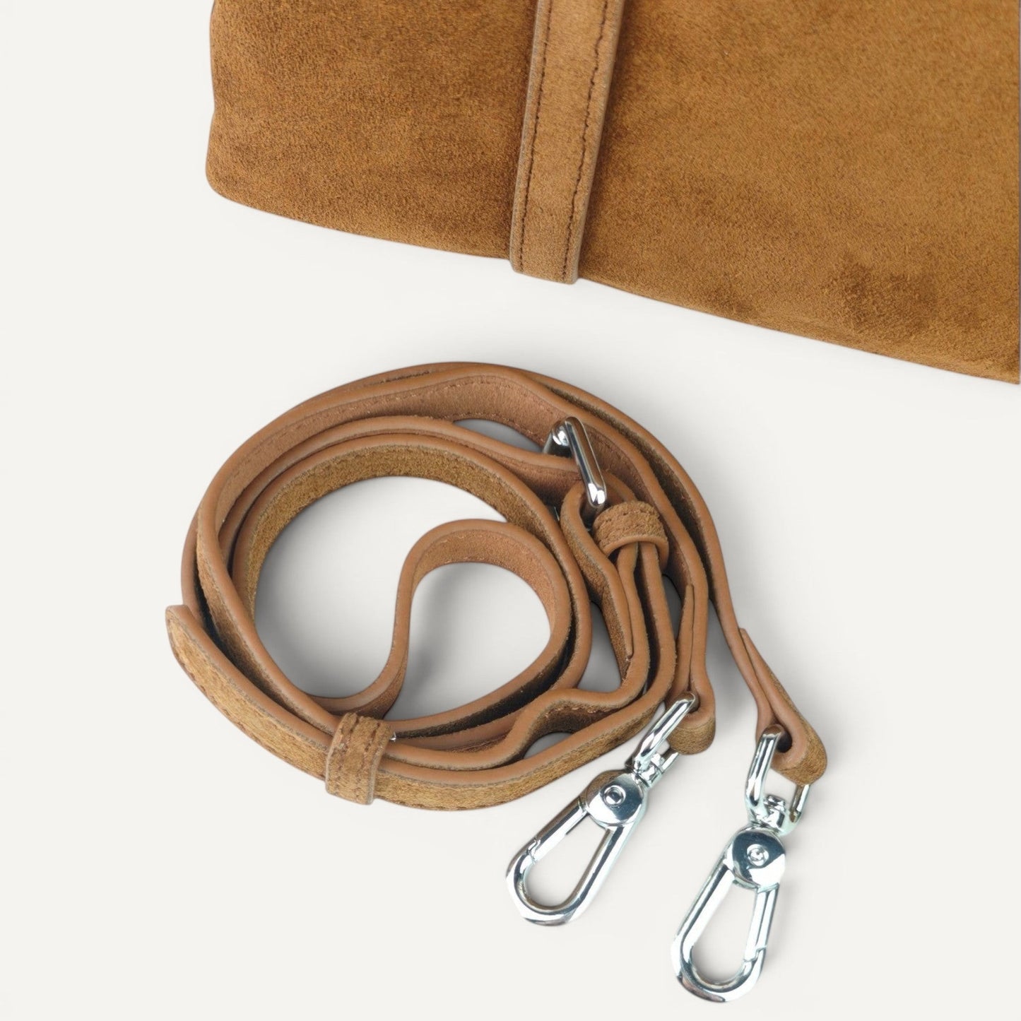 Ashley Suede Leather Shoulder Bag