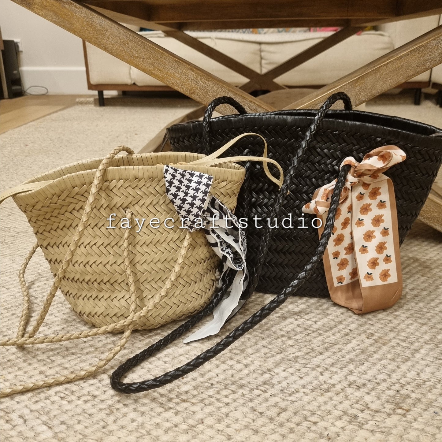Tessa French style retro cowhide woven leather bucket shoulder bag with large capacity and elegant design.
