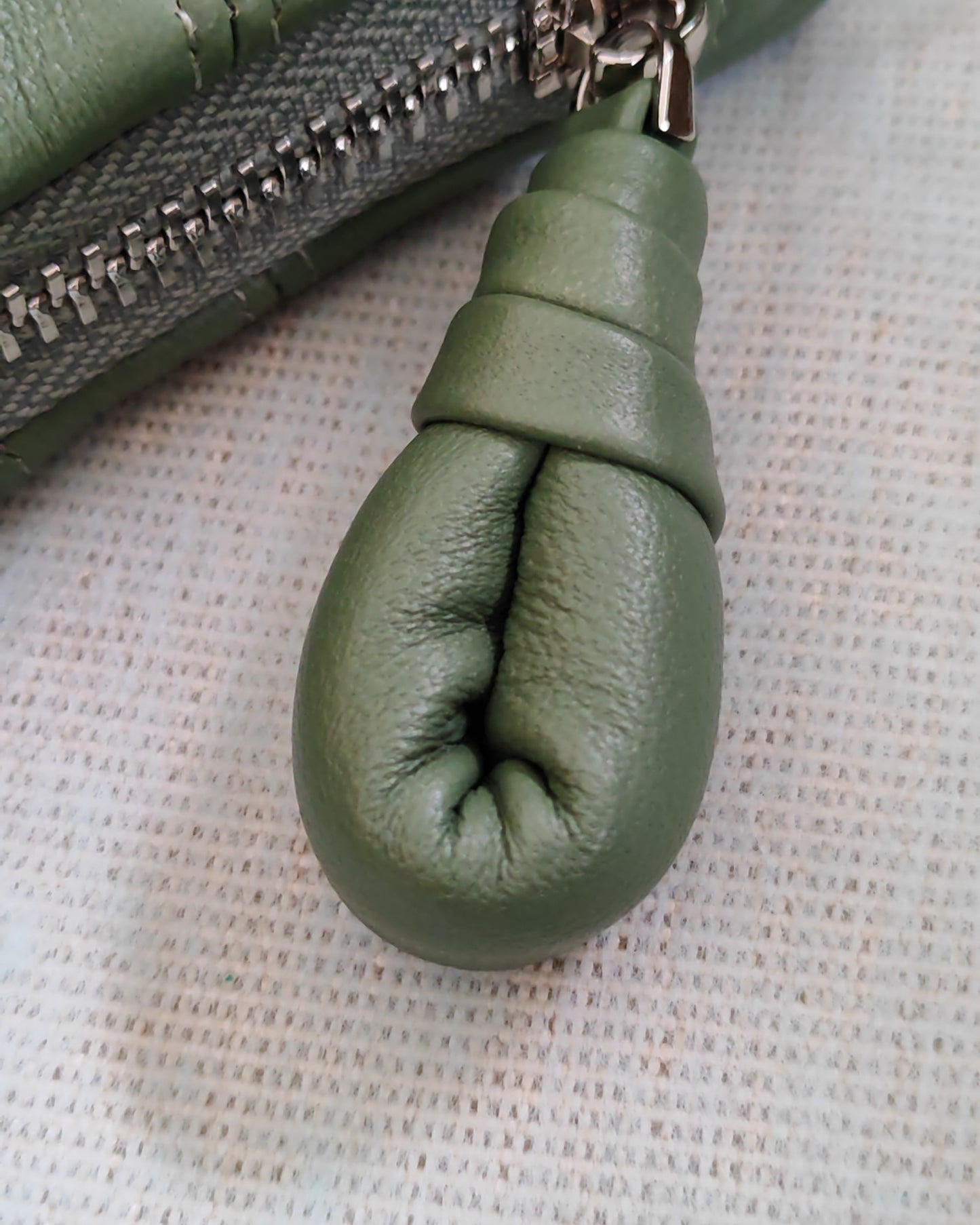Sheepskin Mini Crescent Coin Purse/Lipstick Pouch