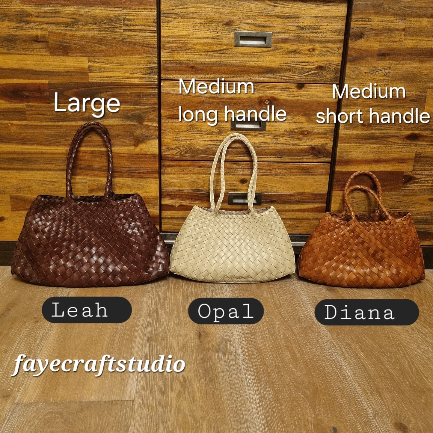 Opal Woven Full-Grain Leather Tote Bag