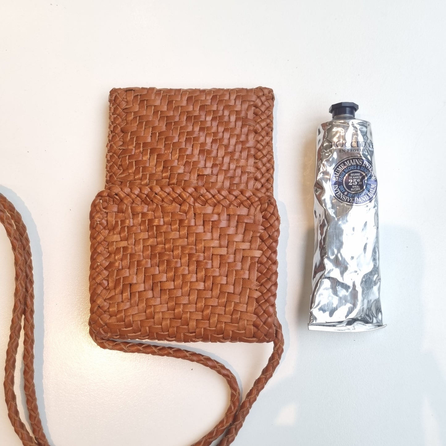 Parker - Leather Woven Phone Sling Bag