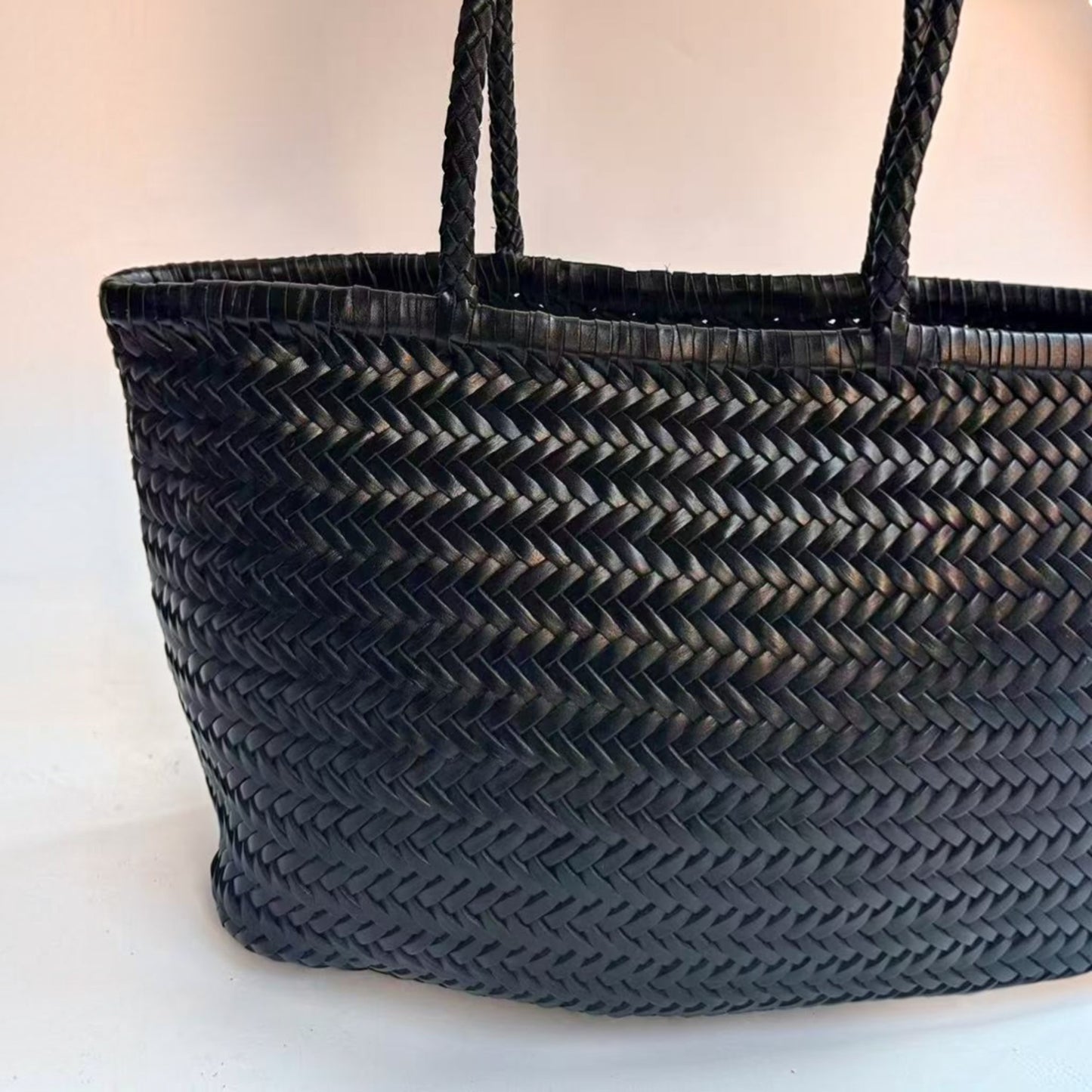 Lana Mini Woven Leather Tote Bag