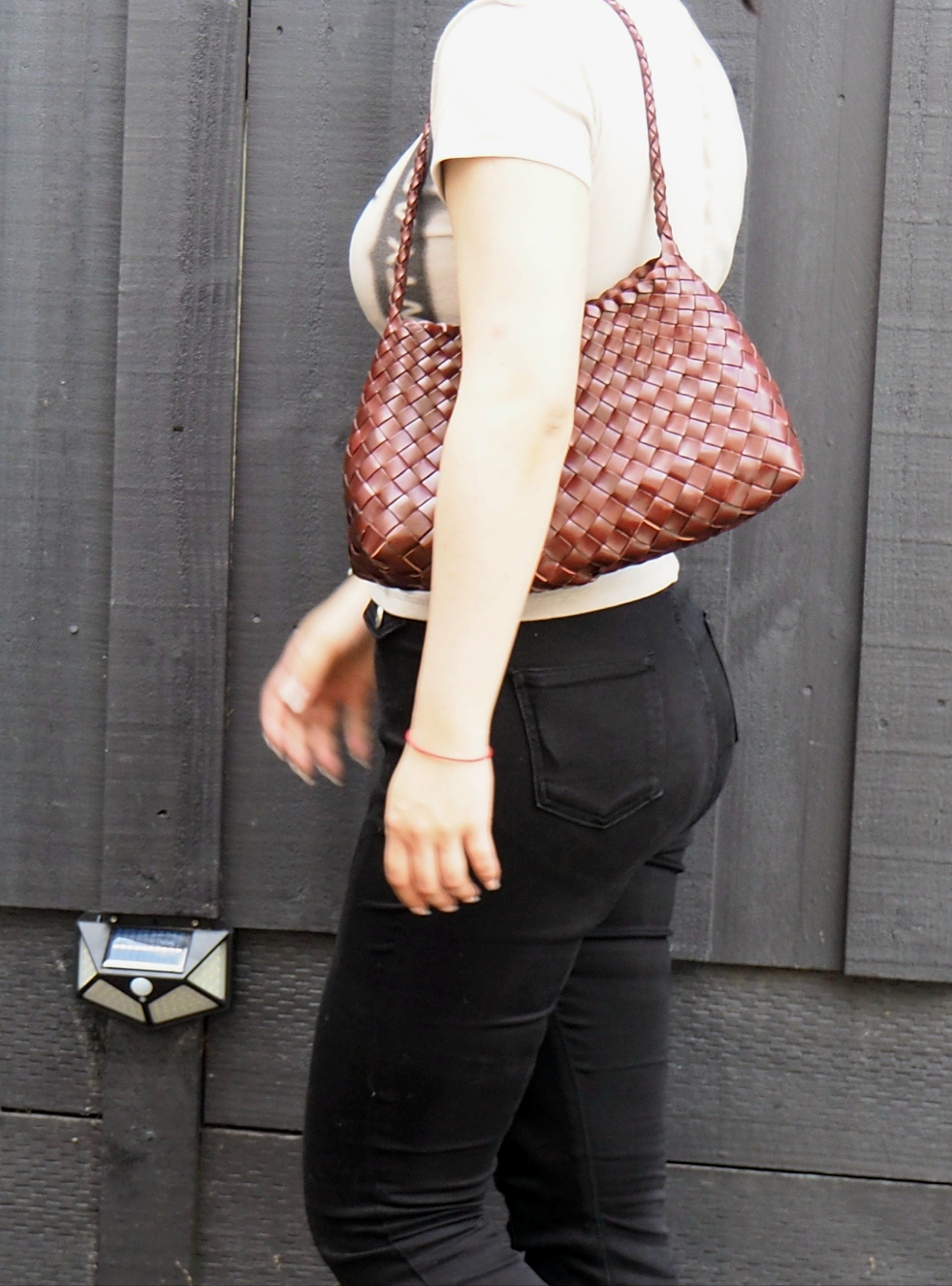 Emma - Handmade Full Leather Cowhide Shoulder Bag with Single Strap