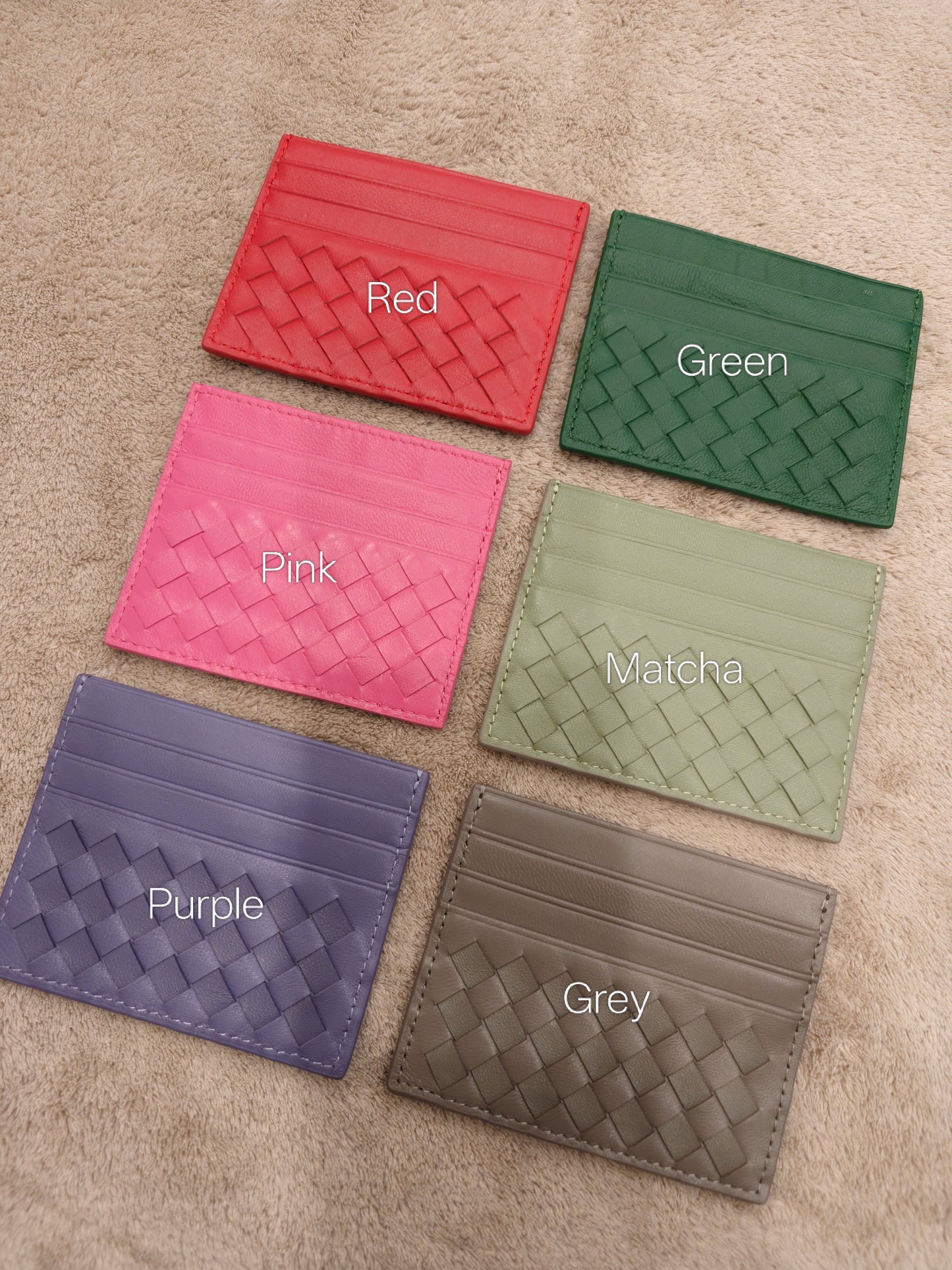 Mel - Woven Leather Card Holder