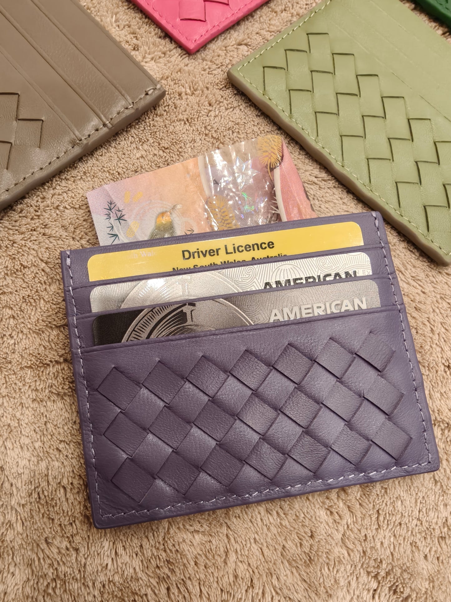 Mel - Woven Leather Card Holder
