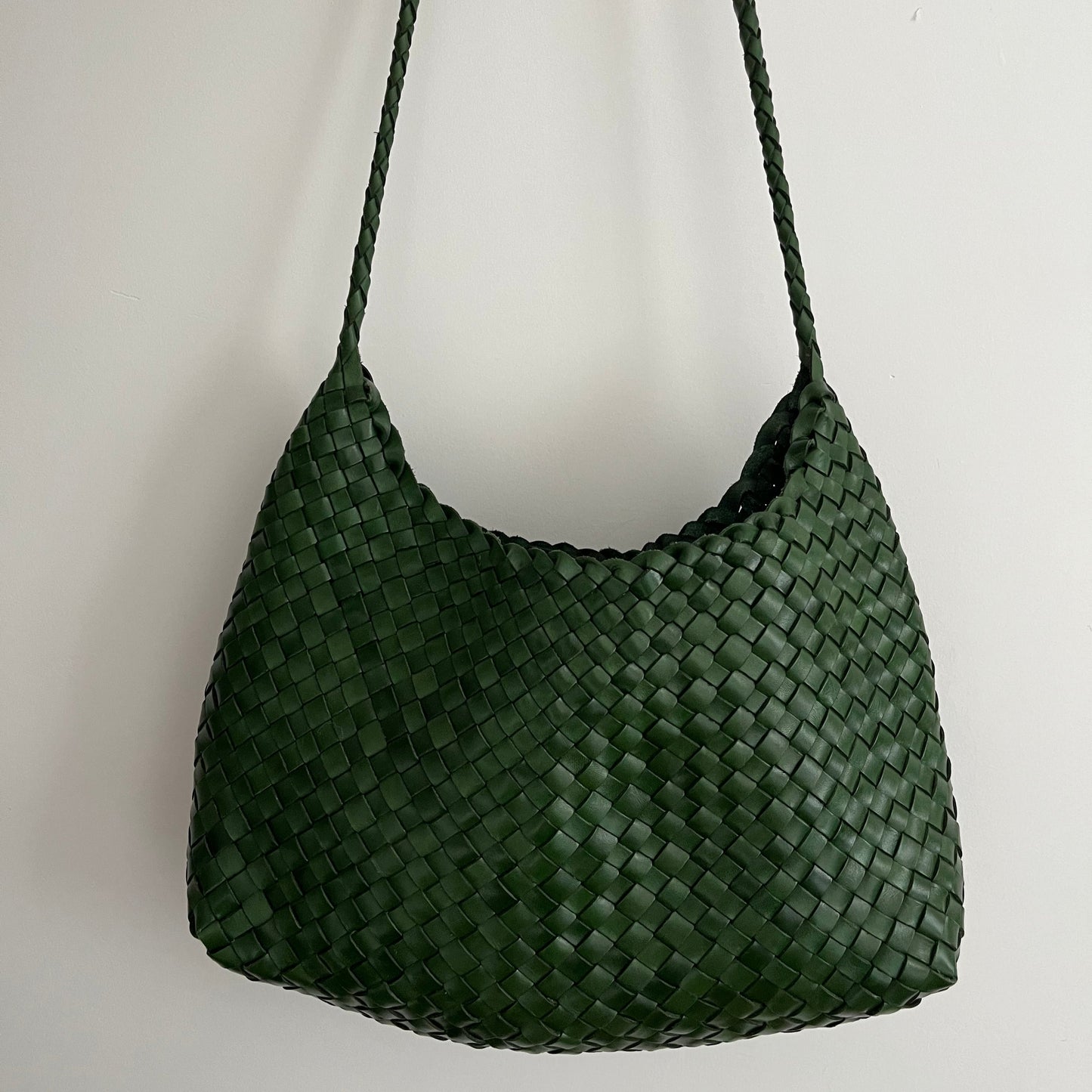 Isabella - French style retro TOP LAYER cowhide leather woven bag