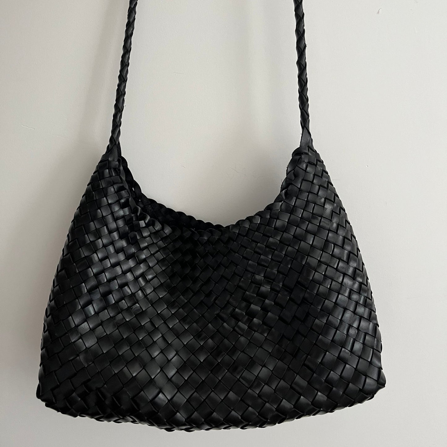 Isabella - French style retro TOP LAYER cowhide leather woven bag