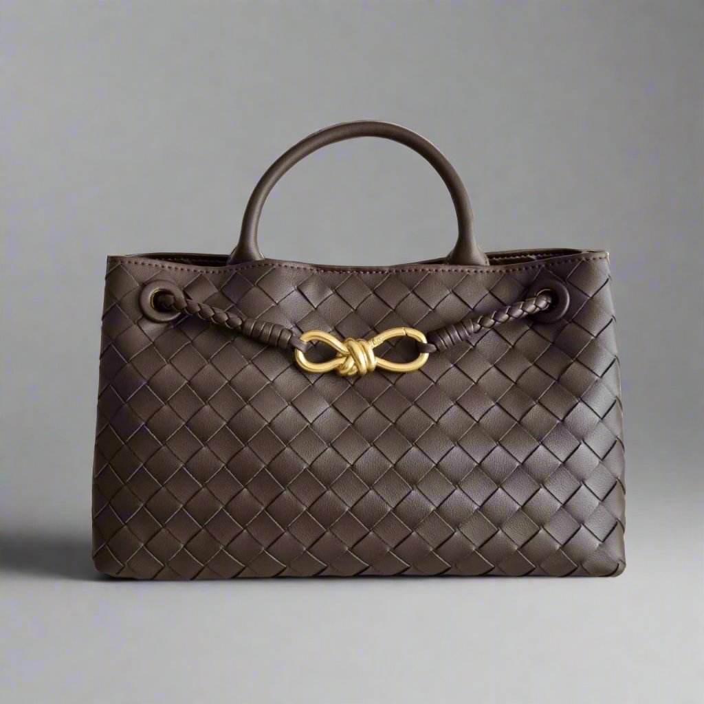 Aria - Crosswoven Leather Shoulder Bag – Dual Compartment