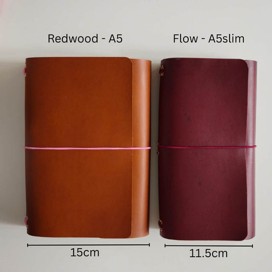 Flow — A5 Slim Leather Notebook Cover