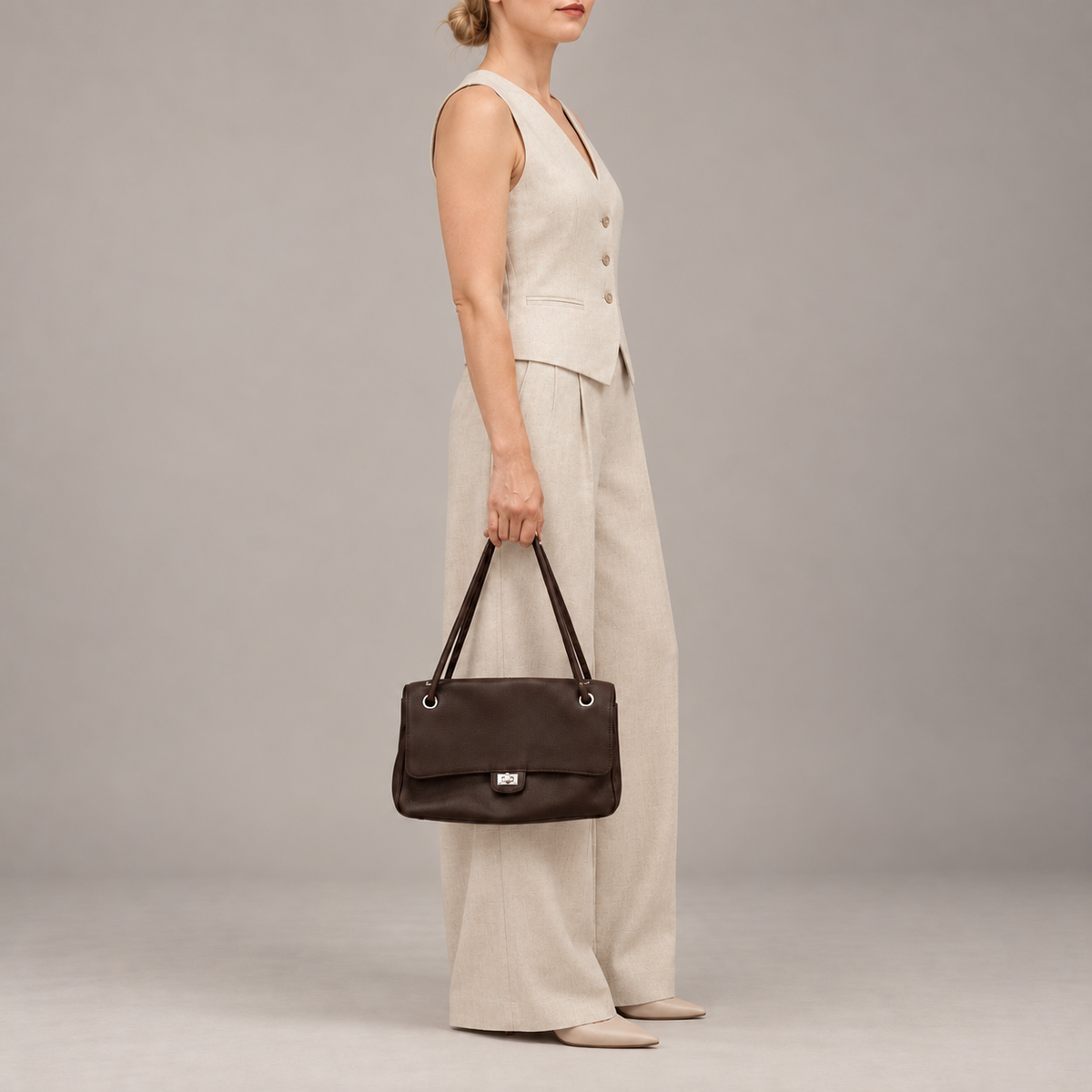 (New) Eleanor Small Size Leather Shoulder Bag