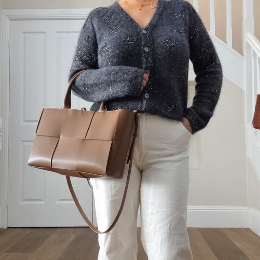 Mila - Woven tote Bag - Leather Fashion Handheld & Crossbody Shoulder Bag