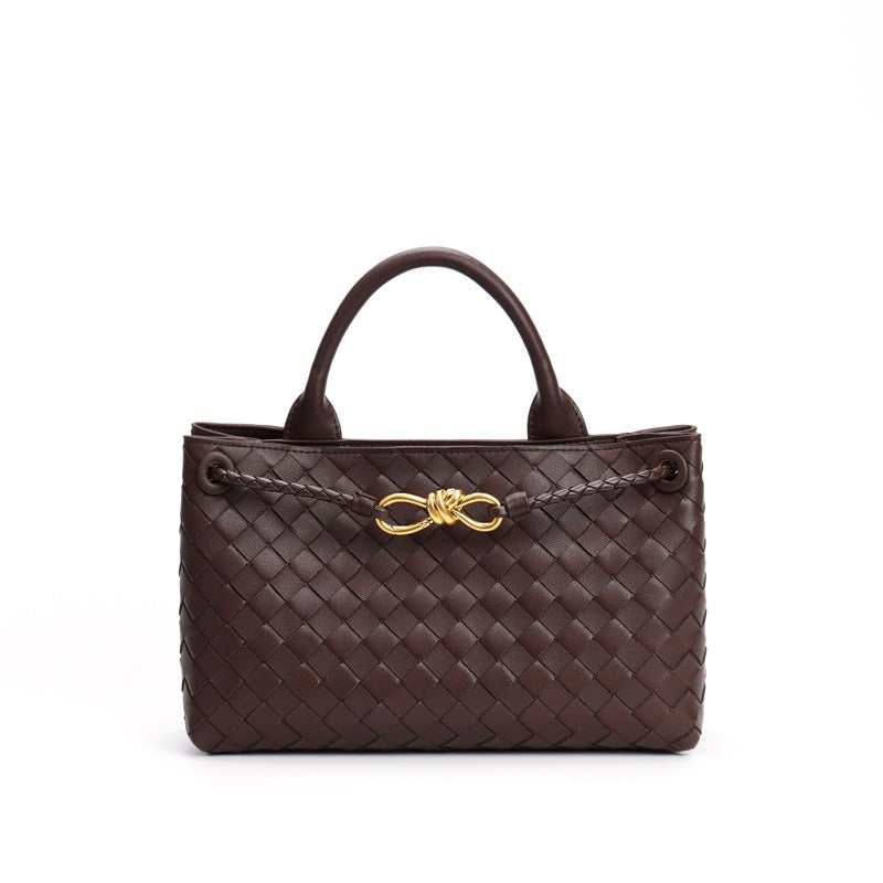 Aria - Crosswoven Leather Shoulder Bag – Dual Compartment
