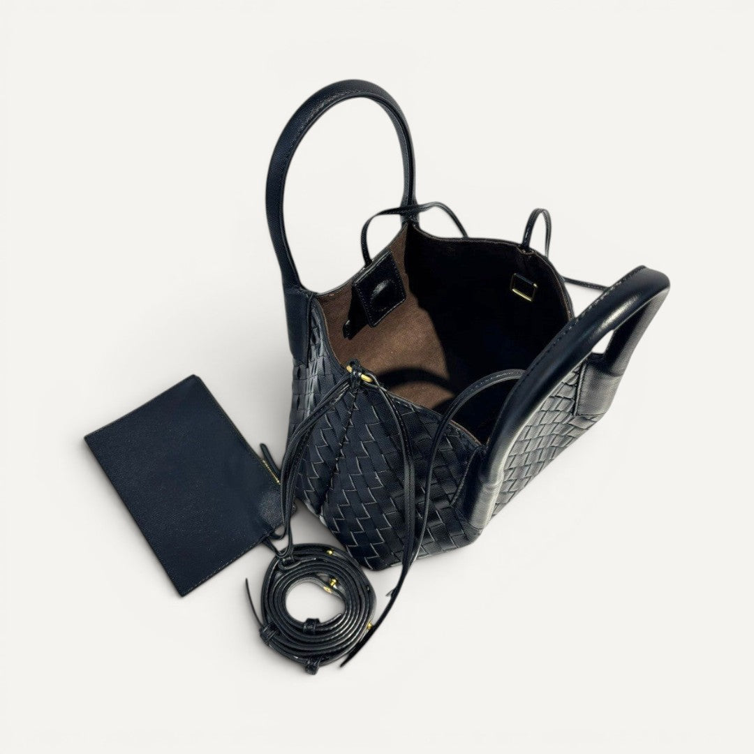 Sable -  Leather Woven Tote Bag