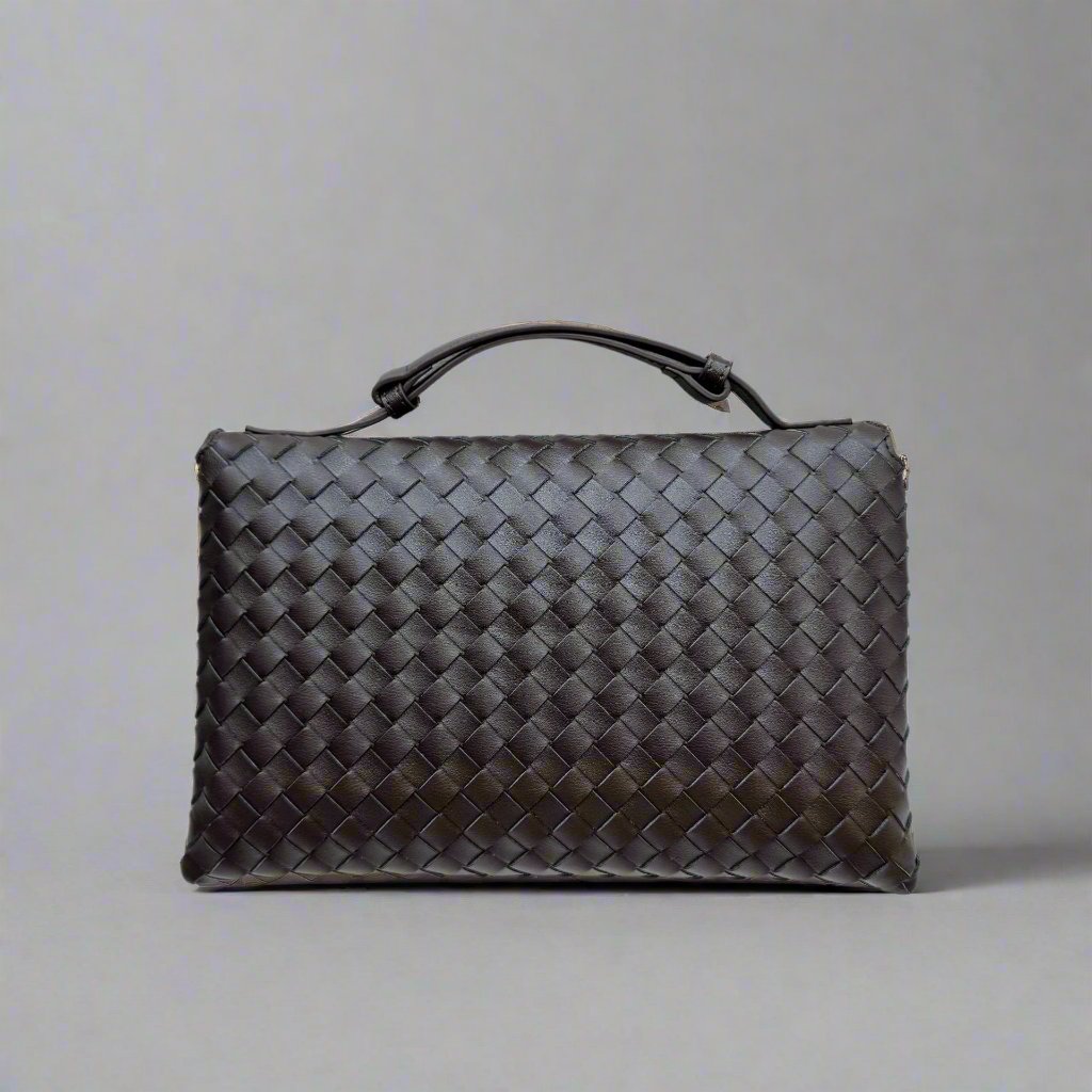 Friday - Crosswoven Leather Envelop Shoulder Bag – Dual Compartment