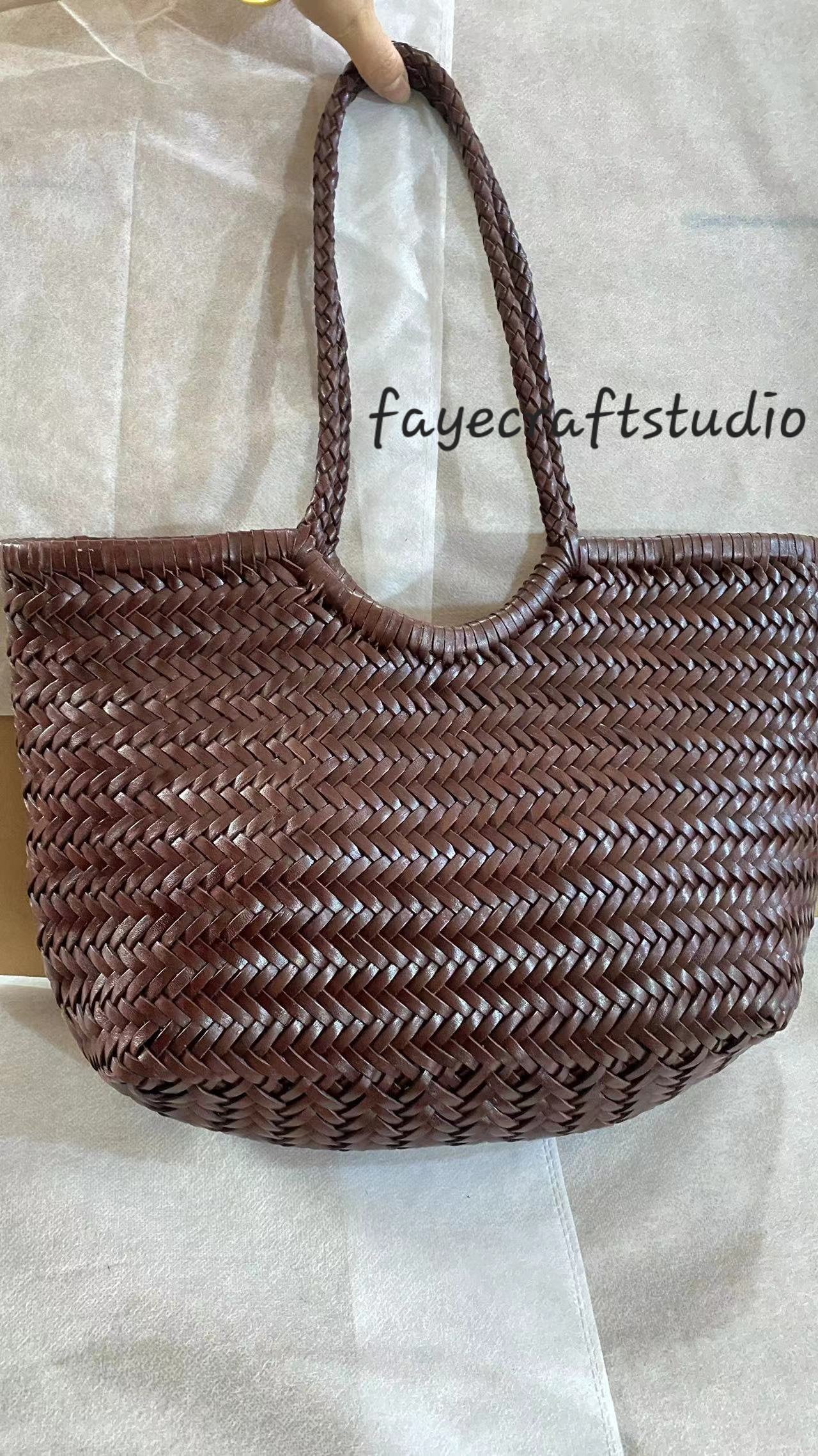 Pure handmade genuine TOP LAYER cowhide woven leather shoulder bag, Vegetable Basket, tote bag, mothers day gift, everyday bag, holiday bag