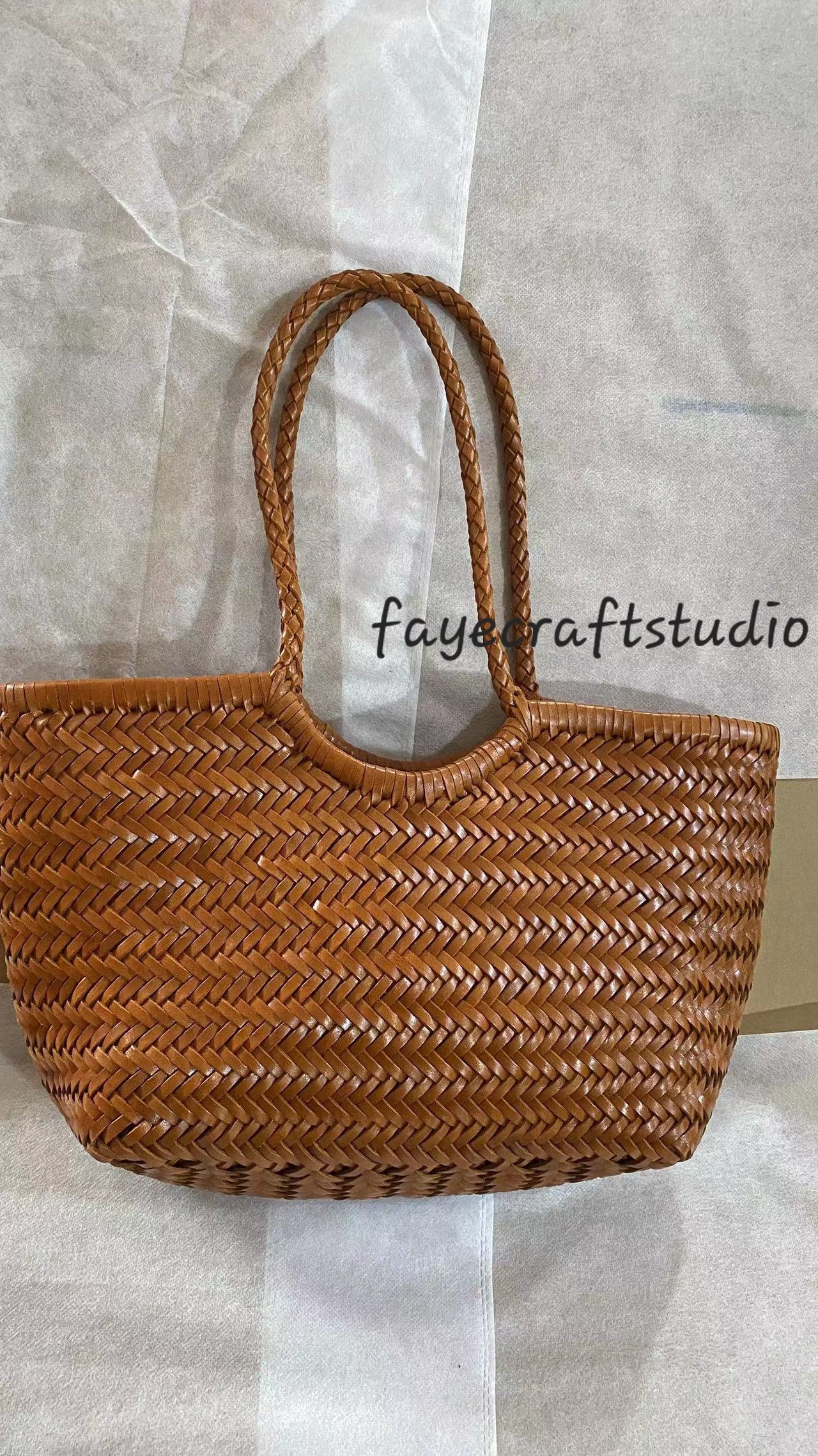 Pure handmade genuine TOP LAYER cowhide woven leather shoulder bag, Vegetable Basket, tote bag, mothers day gift, everyday bag, holiday bag