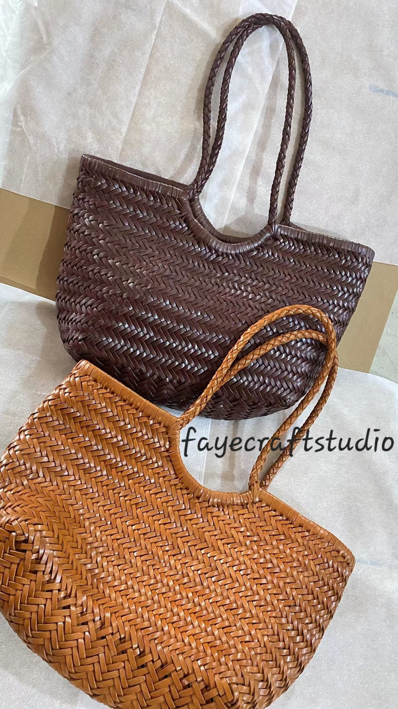 Pure handmade genuine TOP LAYER cowhide woven leather shoulder bag, Vegetable Basket, tote bag, mothers day gift, everyday bag, holiday bag