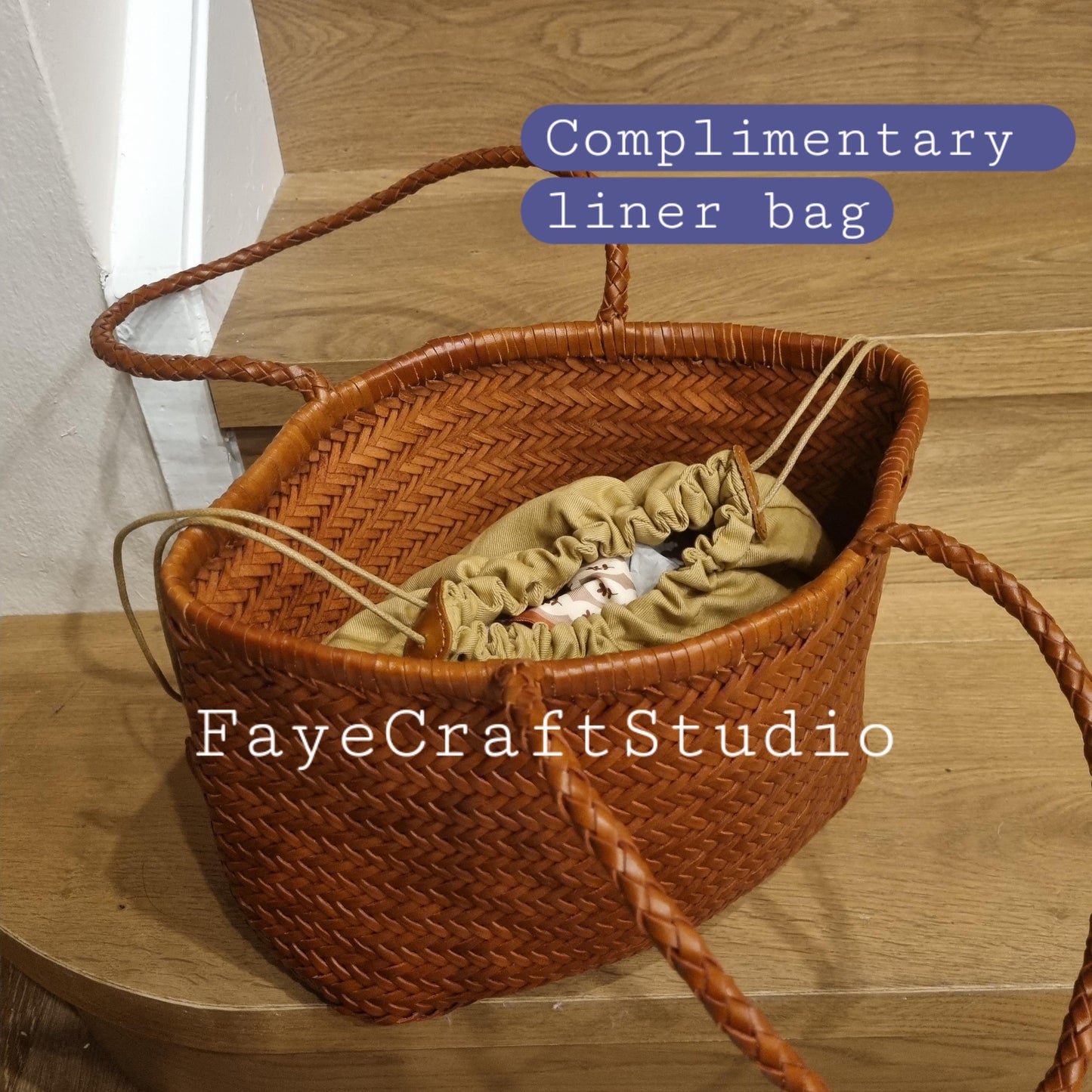 FayeCraftStudio handmade genuine TOP LAYER cowhide woven leather shoulder bag, Vegetable Basket, tote bag, everyday bag