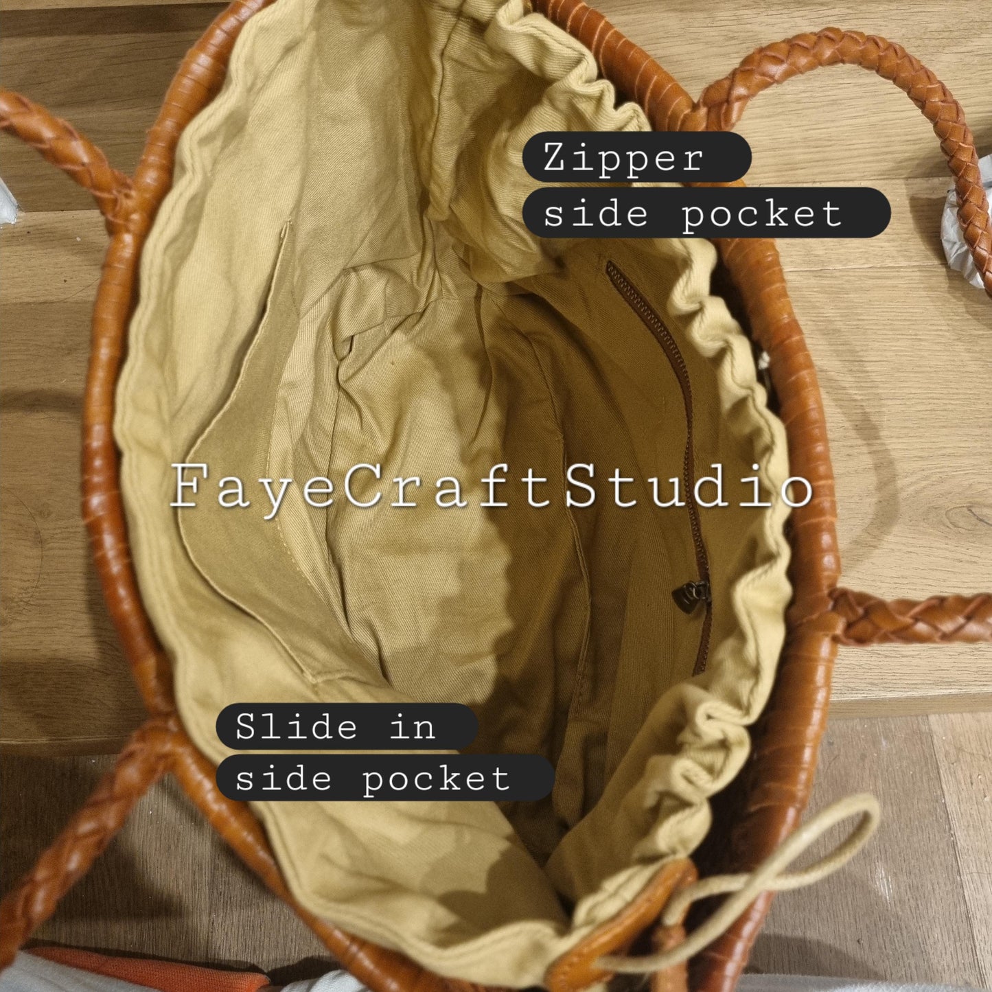 FayeCraftStudio handmade genuine TOP LAYER cowhide woven leather shoulder bag, Vegetable Basket, tote bag, everyday bag