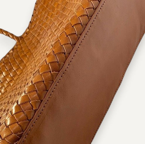 French style retro cowhide woven leather shoulder bag, Vegetable Basket Bag, tote bag, mothers day gift, everyday bag, holiday bag