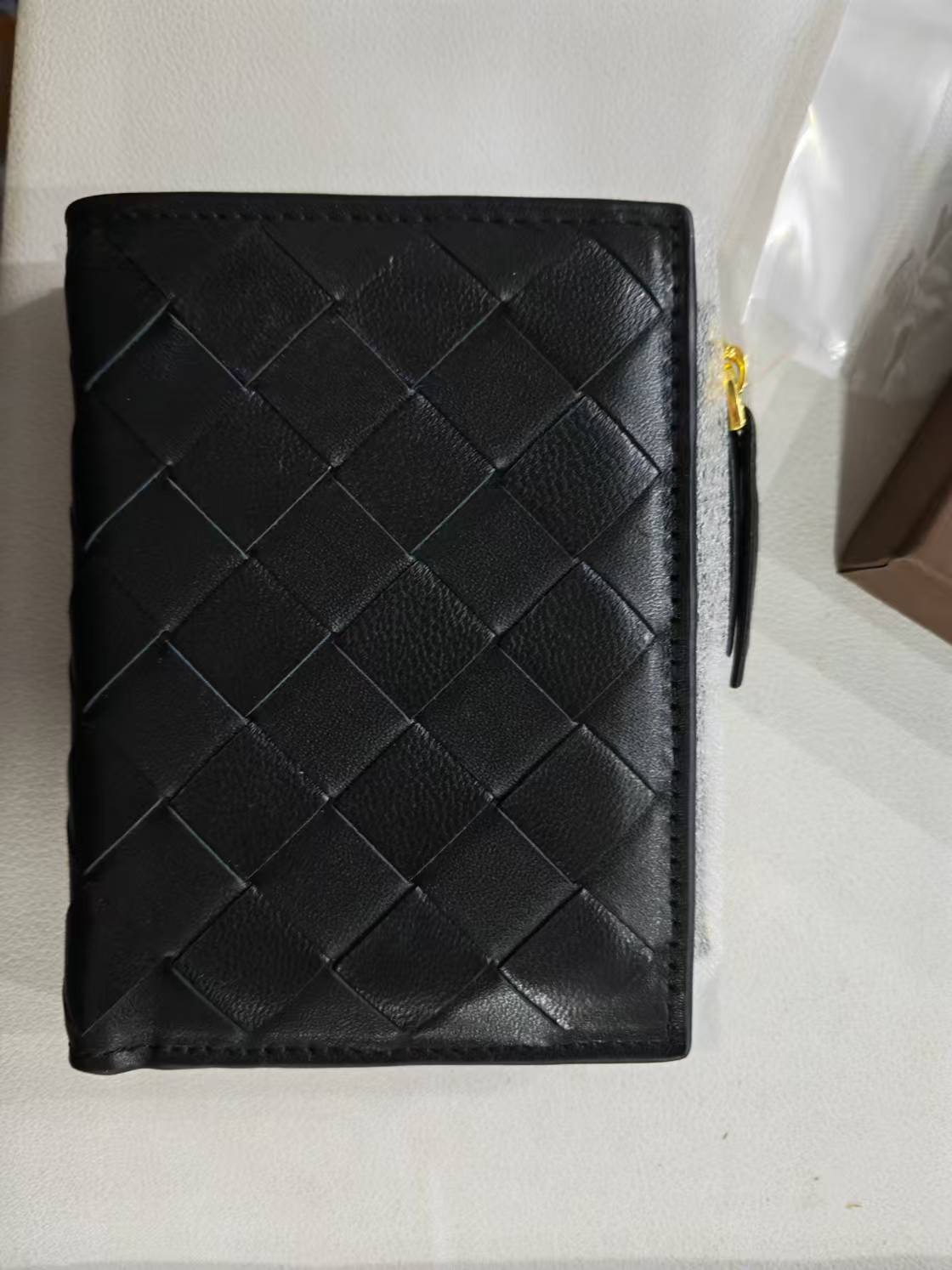 Lola - Sheepskin Woven Short Wallet