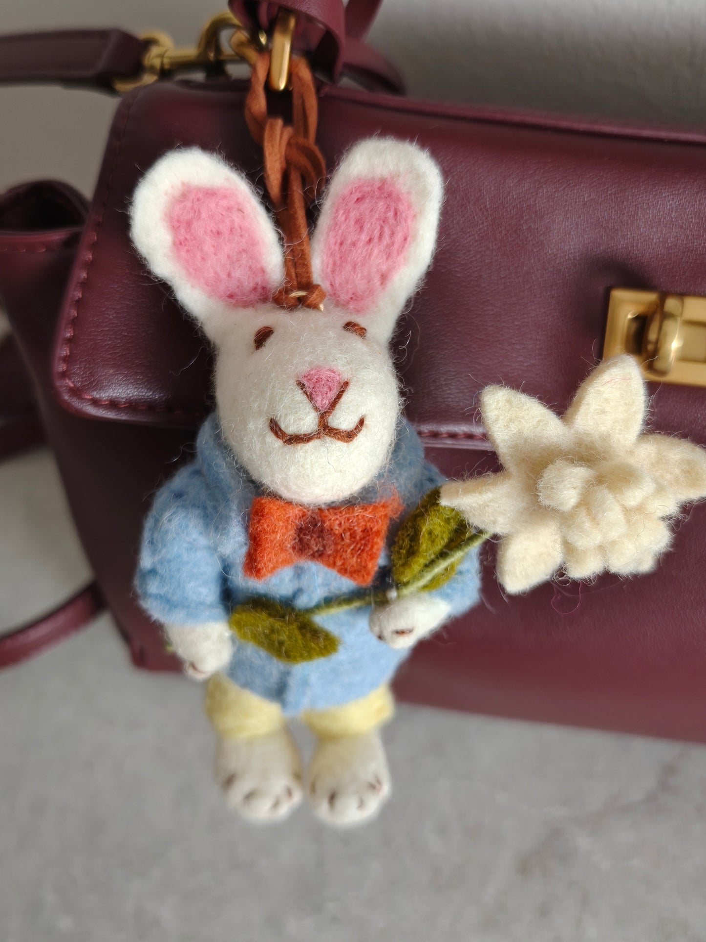 Handmade Wool Felt Bag Charm