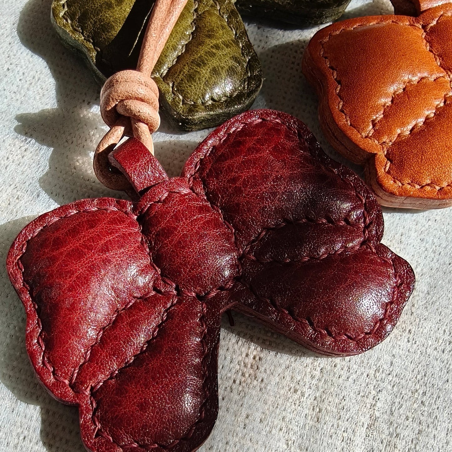 Butterfly Handmade Leather Charm