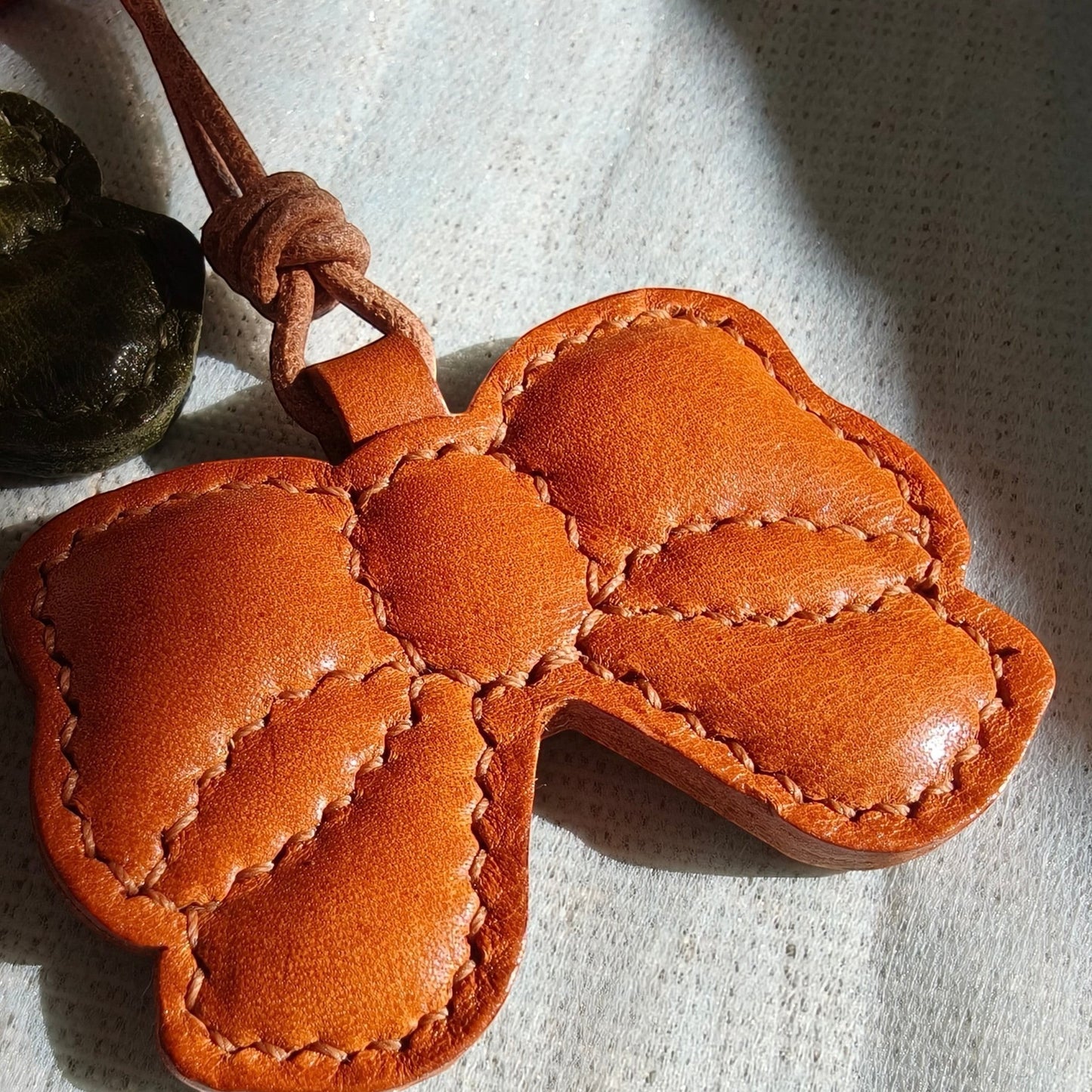 Butterfly Handmade Leather Charm