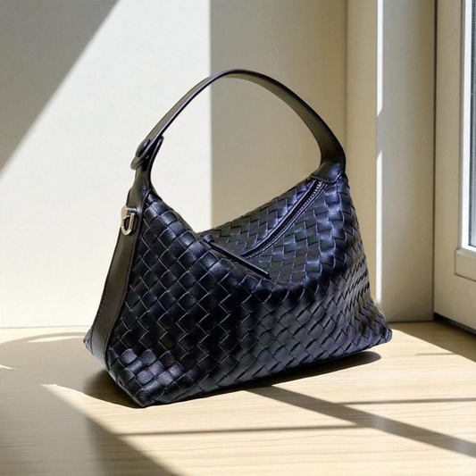 Noor - Petite Woven Leather Crossbody – Handheld Everyday Bag