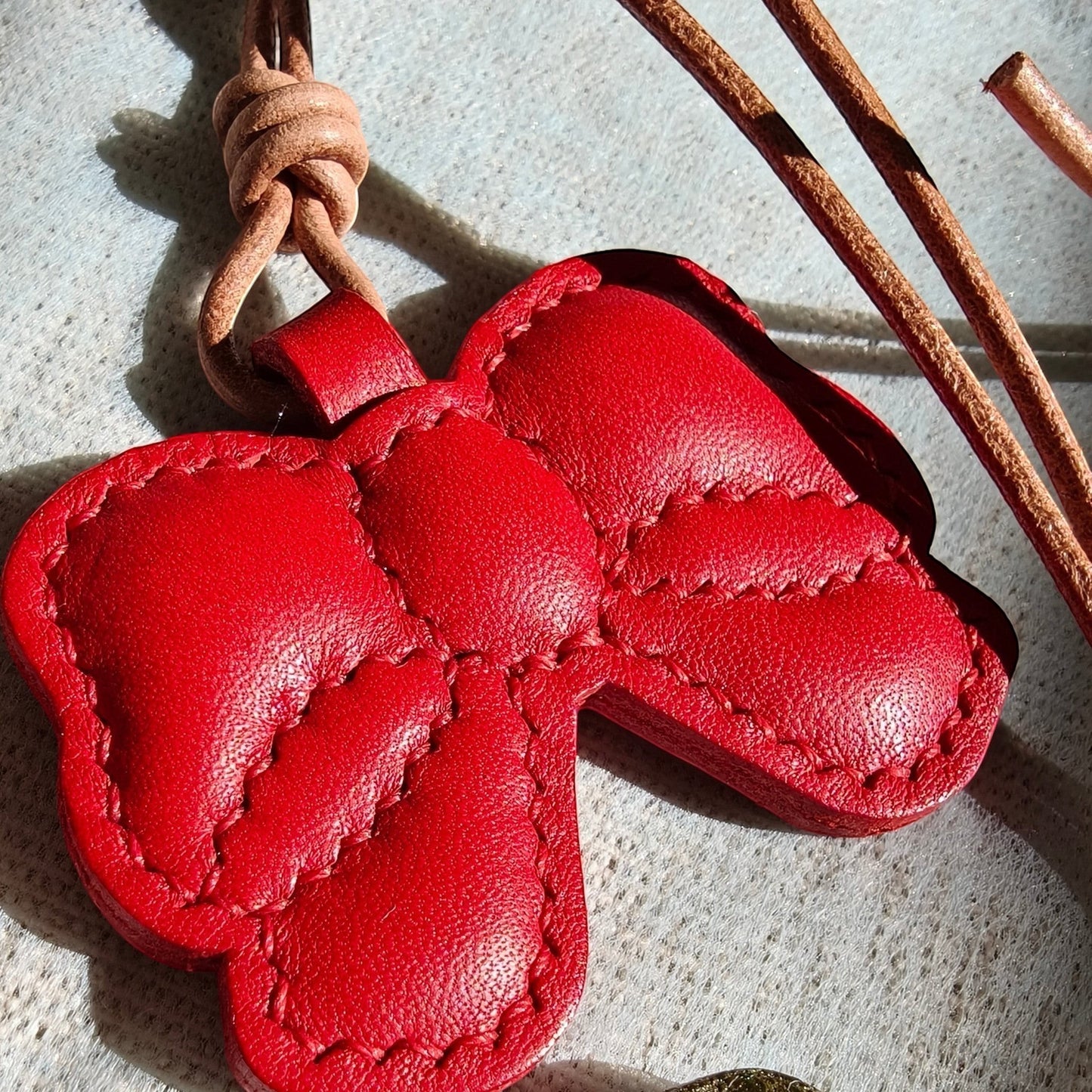 Butterfly Handmade Leather Charm