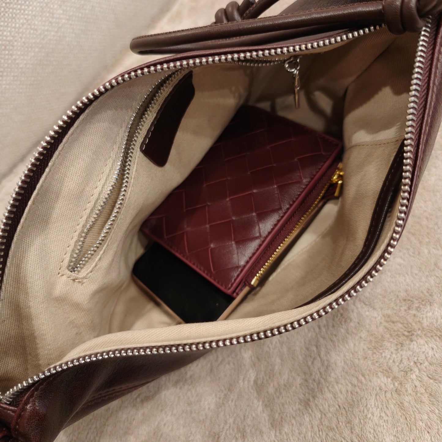 Lola Sheepskin Woven Wallet