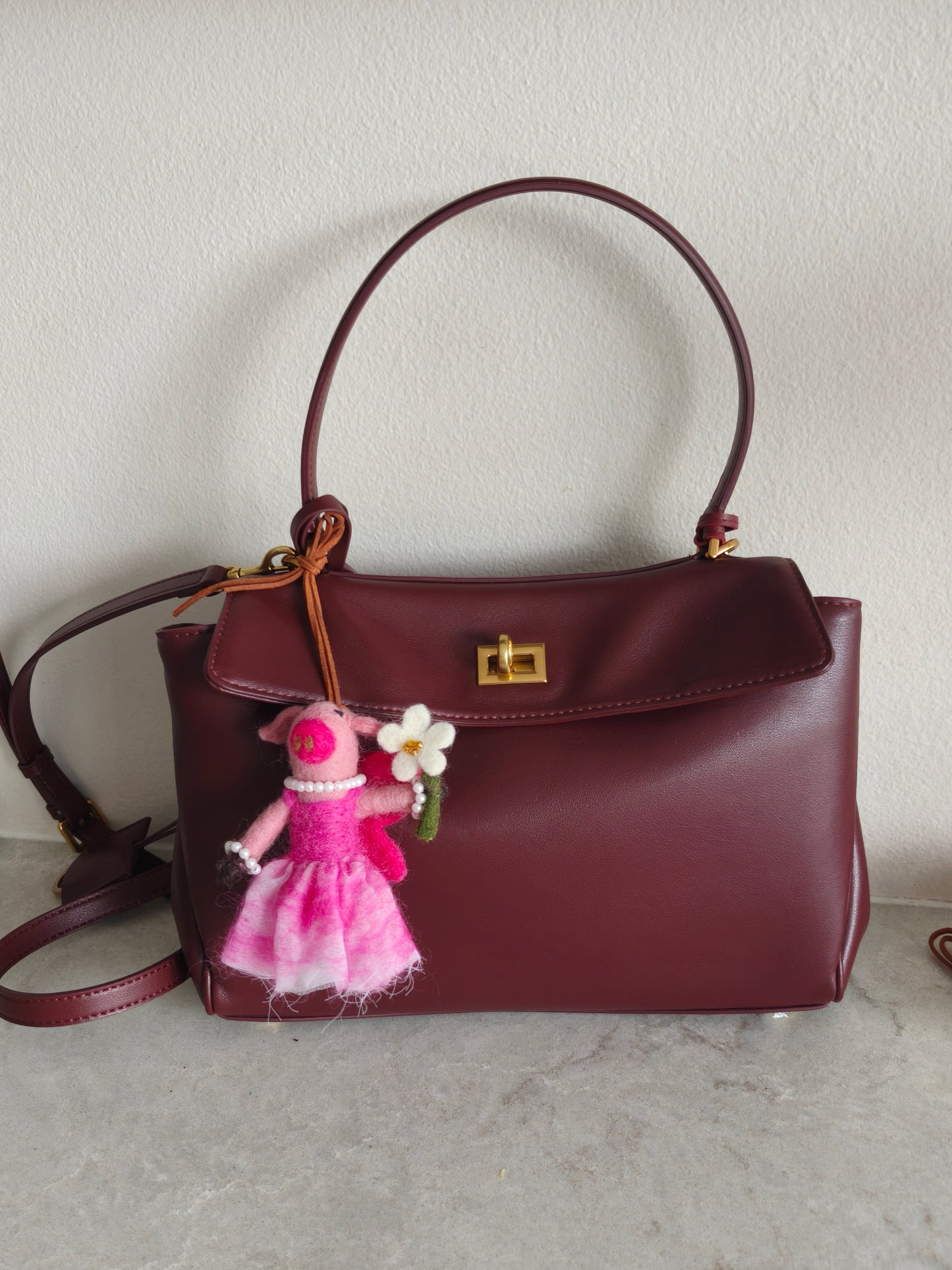 Handmade Wool Felt Bag Charm