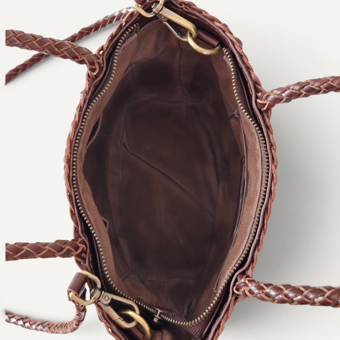 Rhea Handwoven Leather Tote Bag