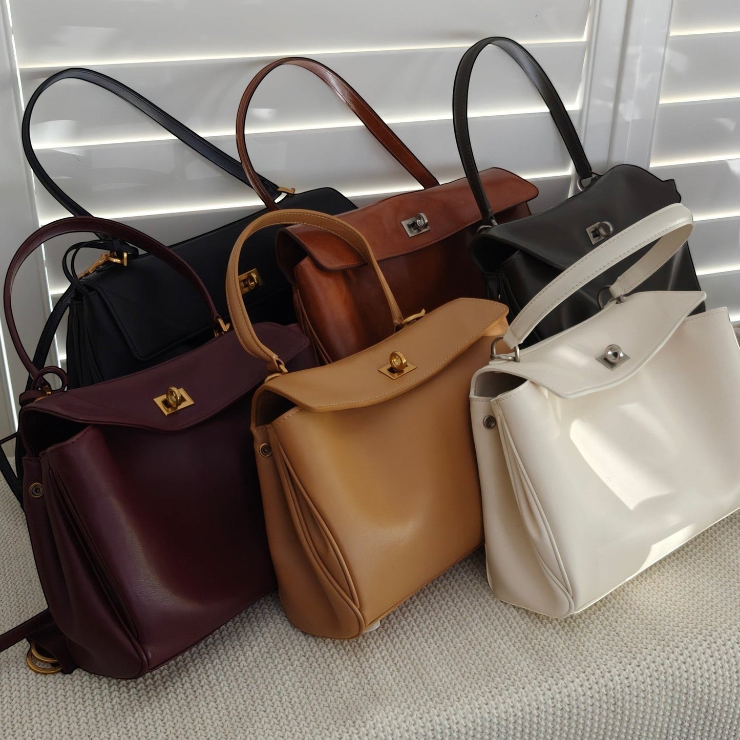 Harper Medium Size Leather Shoulder Bag